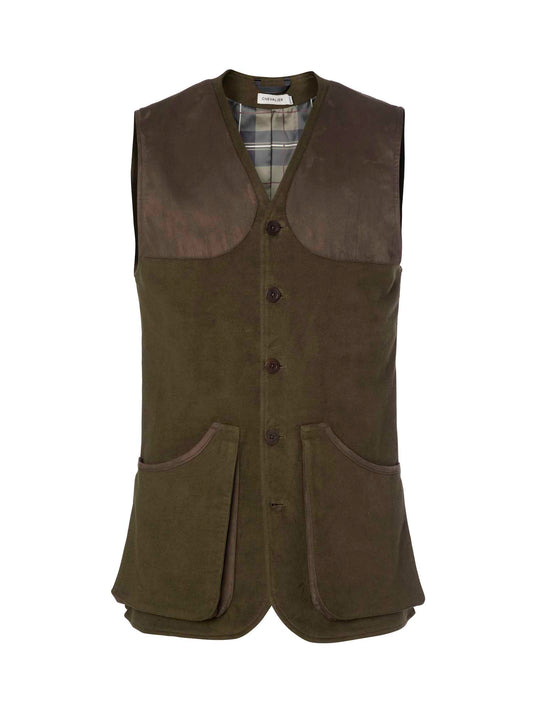 Preston Moleskin Shooting Vest Men - Forest Green - 1