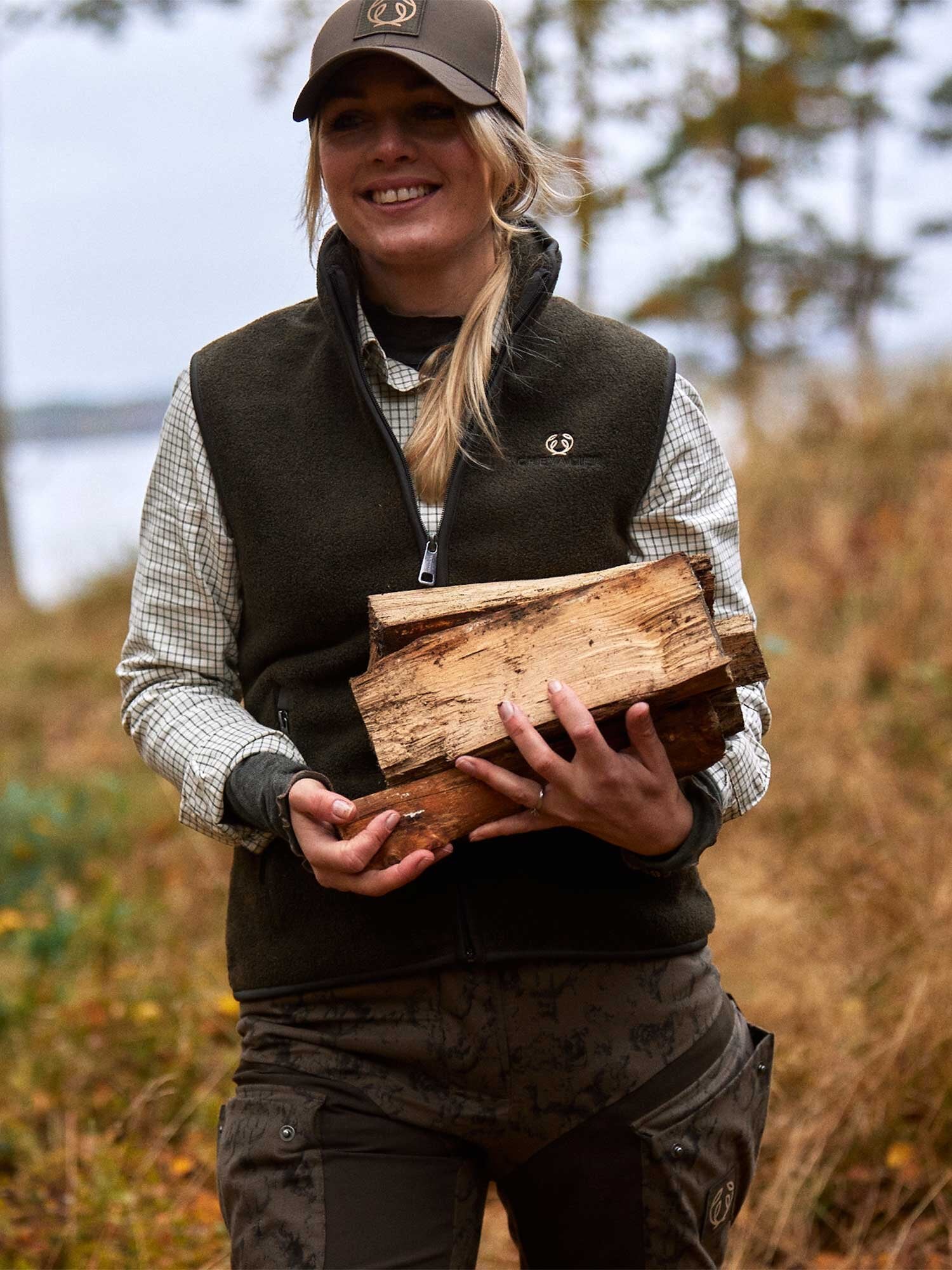 Mainstone Fleece Vest Women - Autumn Green - 20
