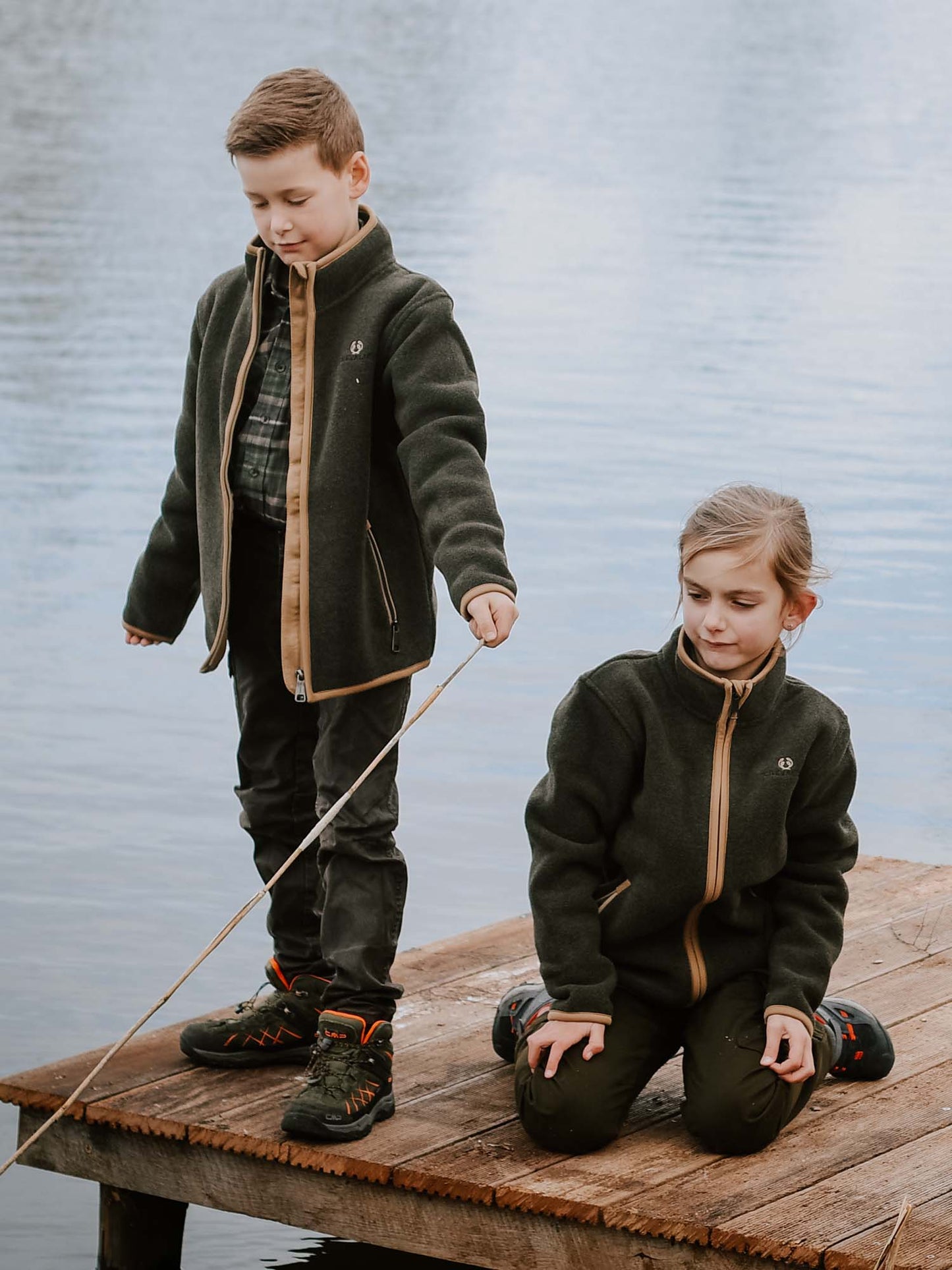 Mainstone Fleece Jacket Junior - Autumn Green - 24