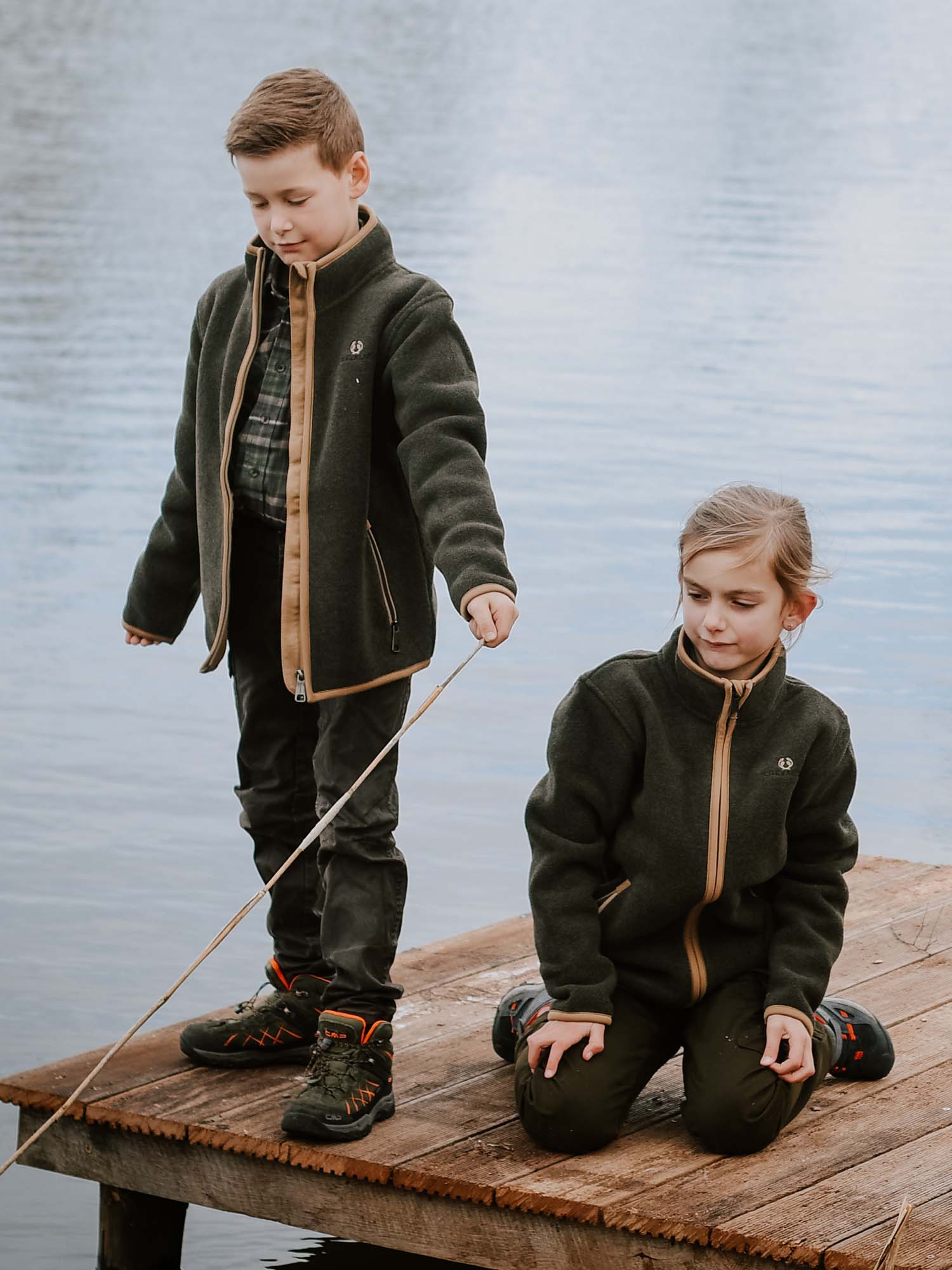 Mainstone Fleece Jacket Junior - Autumn Green - 24