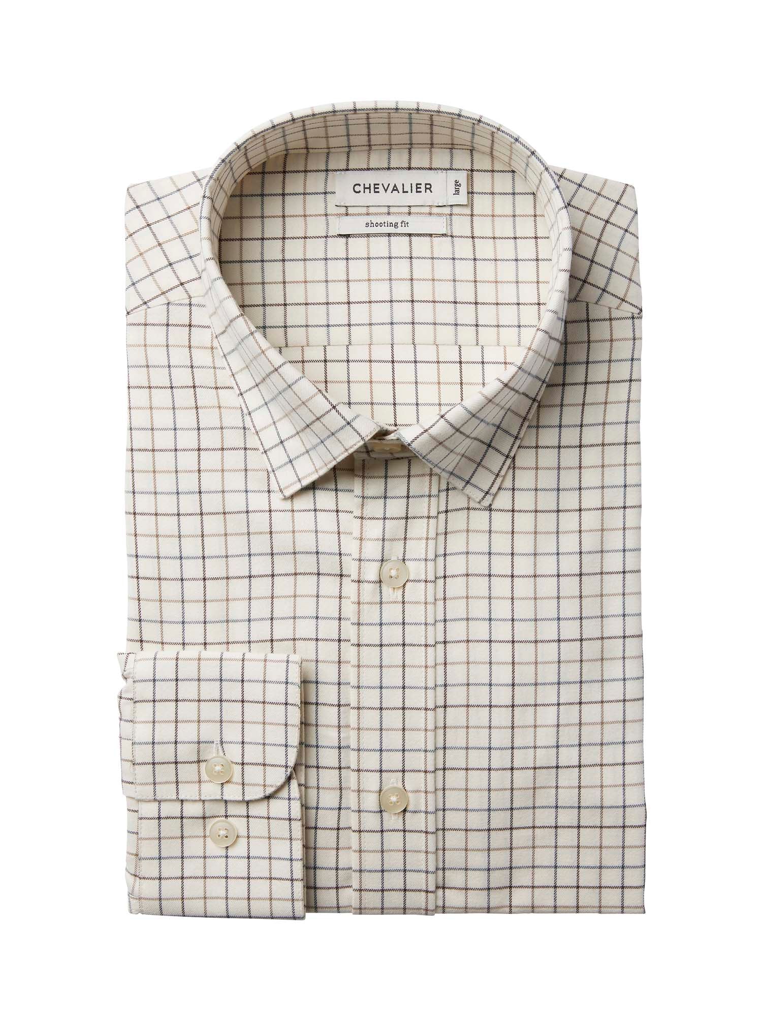 Luton Shooting Fit Shirt Men - Stormy Blue Tattersall - 2