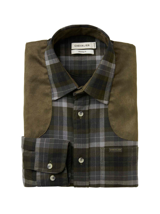 Chill Shooting Fit Coolmax Shirt Men - Fern Green Checked - 2