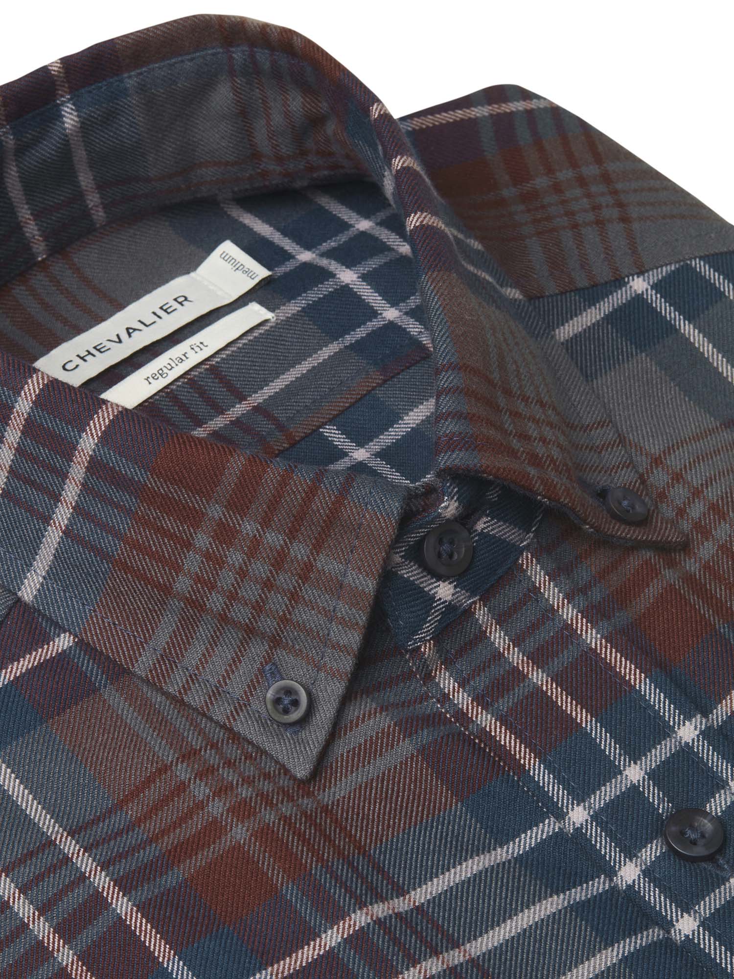 Falcon Flannel Shirt Men - Rust Checked - 3