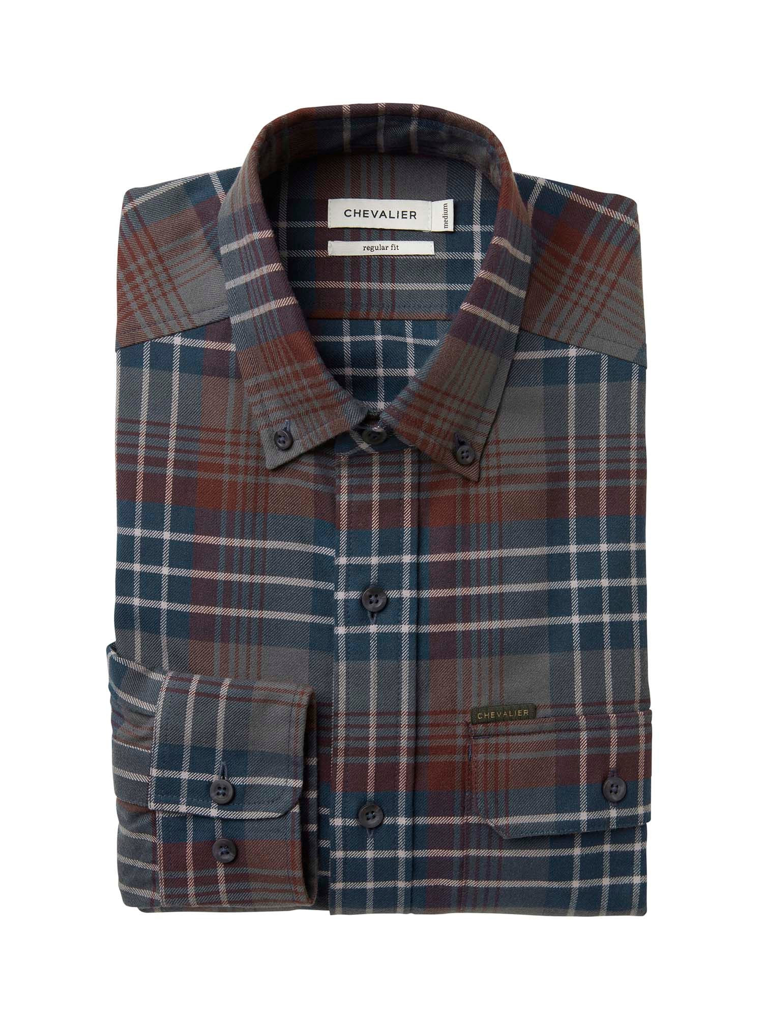 Falcon Flannel Shirt Men - Rust Checked - 2