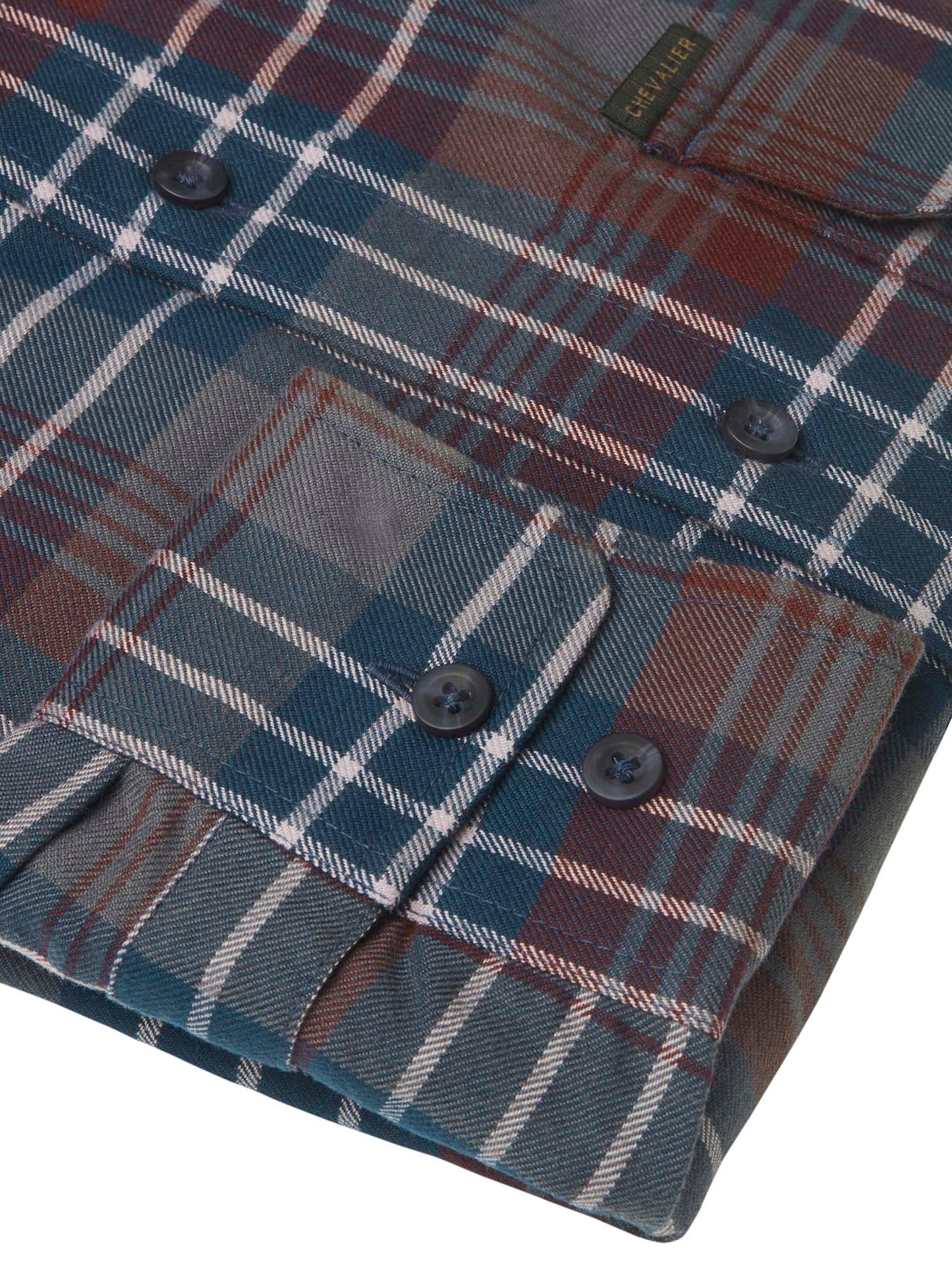 Falcon Flannel Shirt Men - Rust Checked - 4