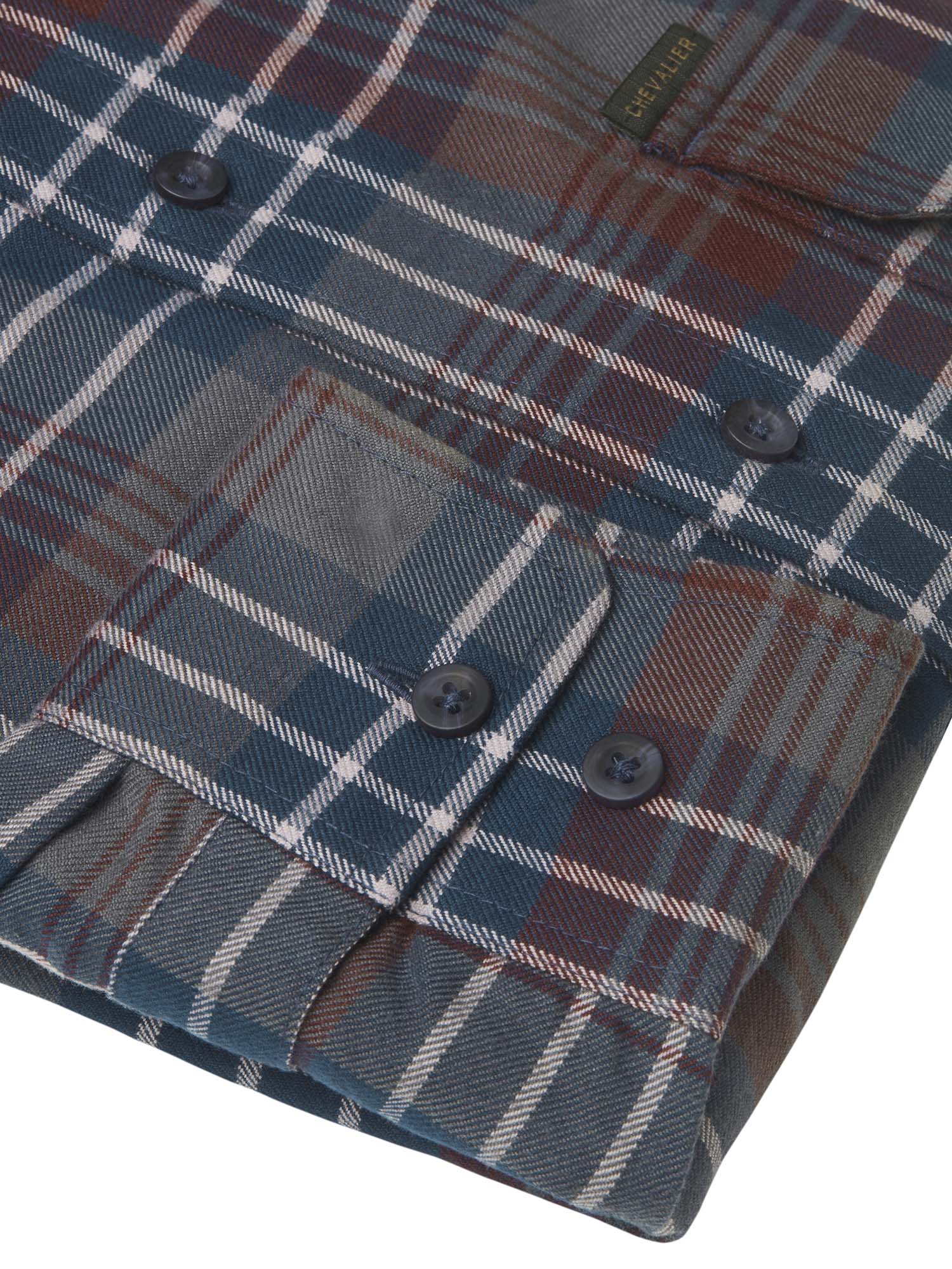 Falcon Flannel Shirt Men - Rust Checked - 4