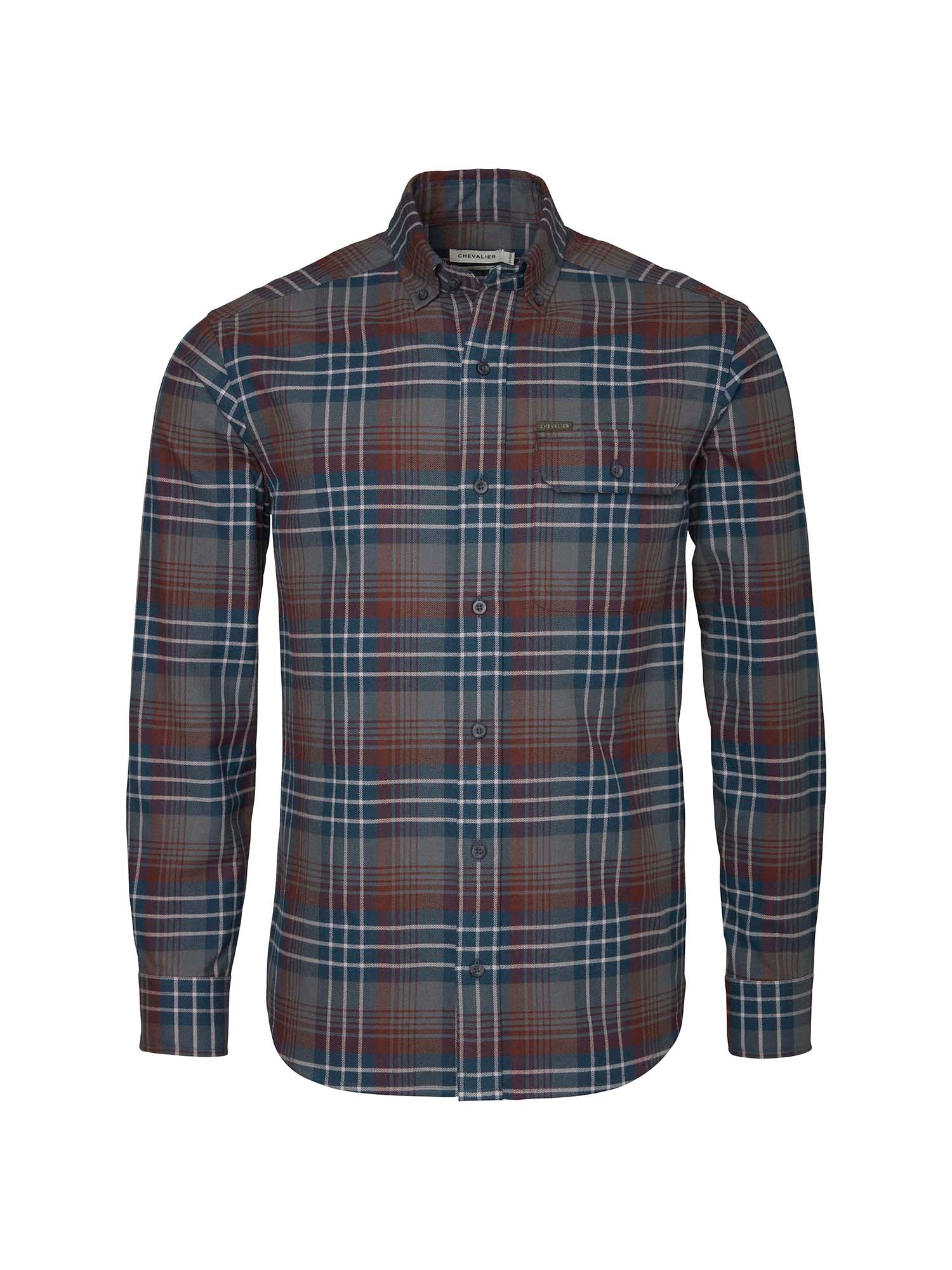 Falcon Flannel Shirt Men - Rust Checked - 1