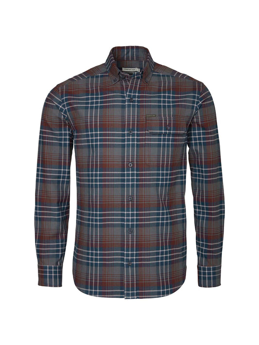 Falcon Flannel Shirt Men - Rust Checked - 1