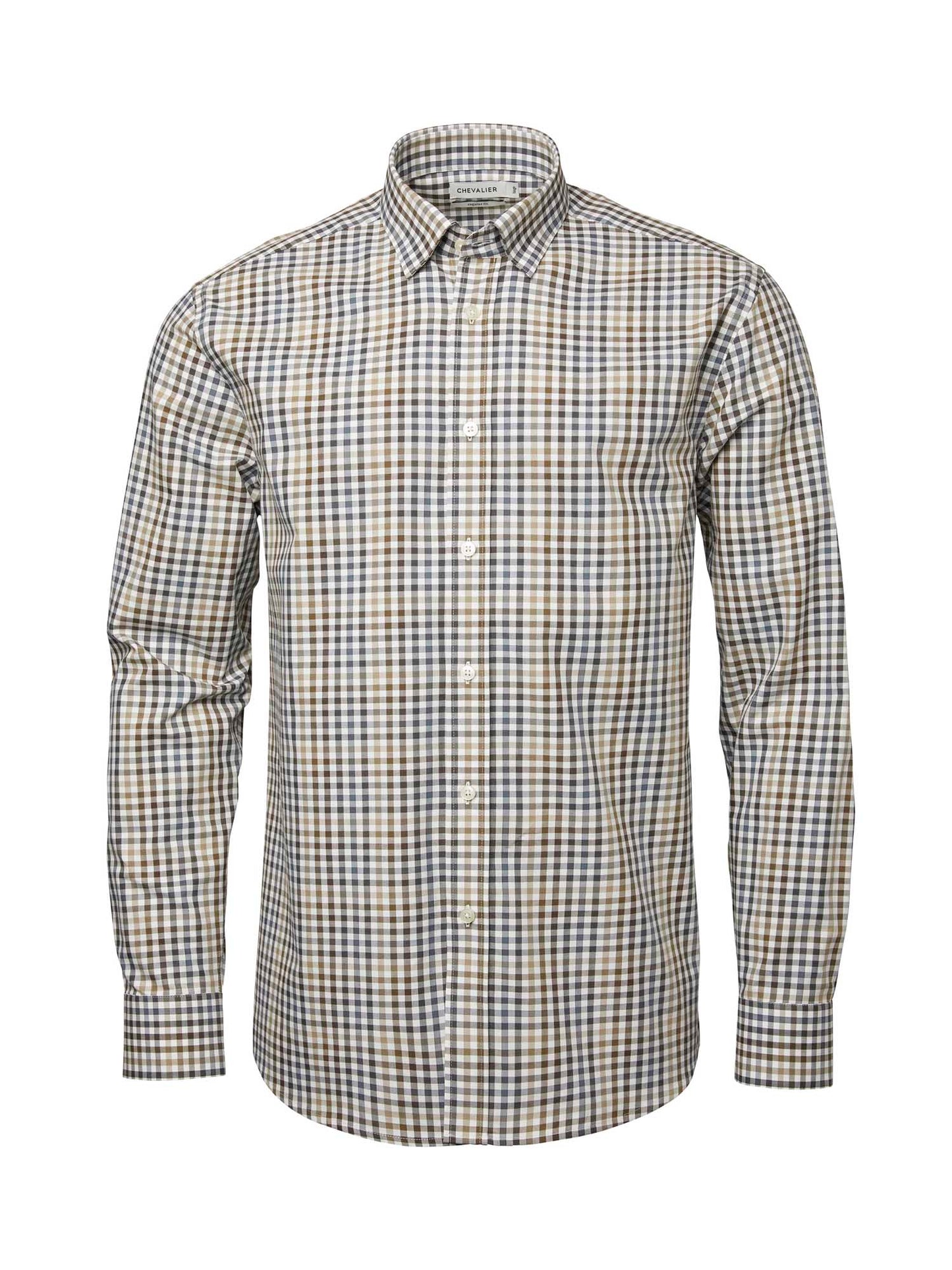 Belmont Regular Fit Shirt Men - Leather Brown Checked - 1