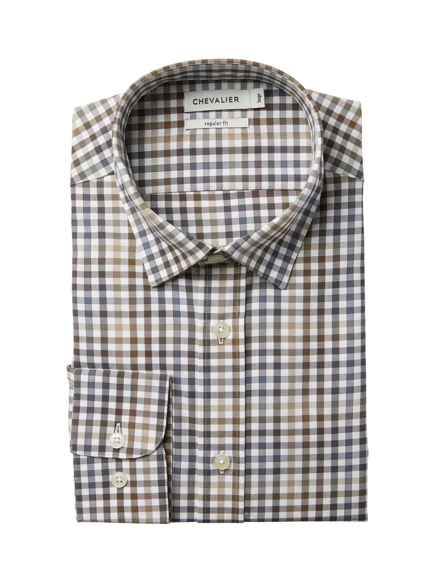 Belmont Regular Fit Shirt Men - Leather Brown Checked - 2