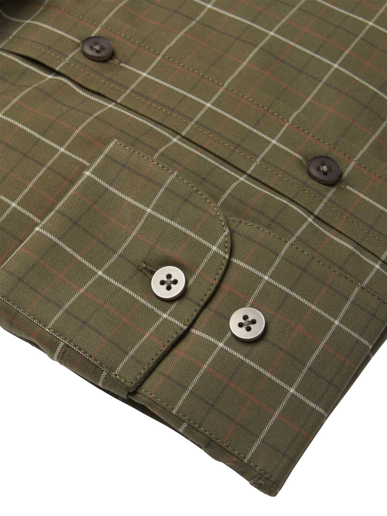Belmont Regular Fit Shirt Men - Forest Green Tattersall - 4