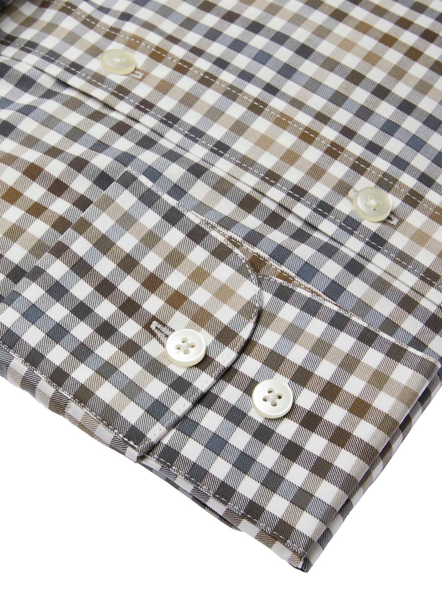 Belmont Regular Fit Shirt Men - Leather Brown Checked - 4