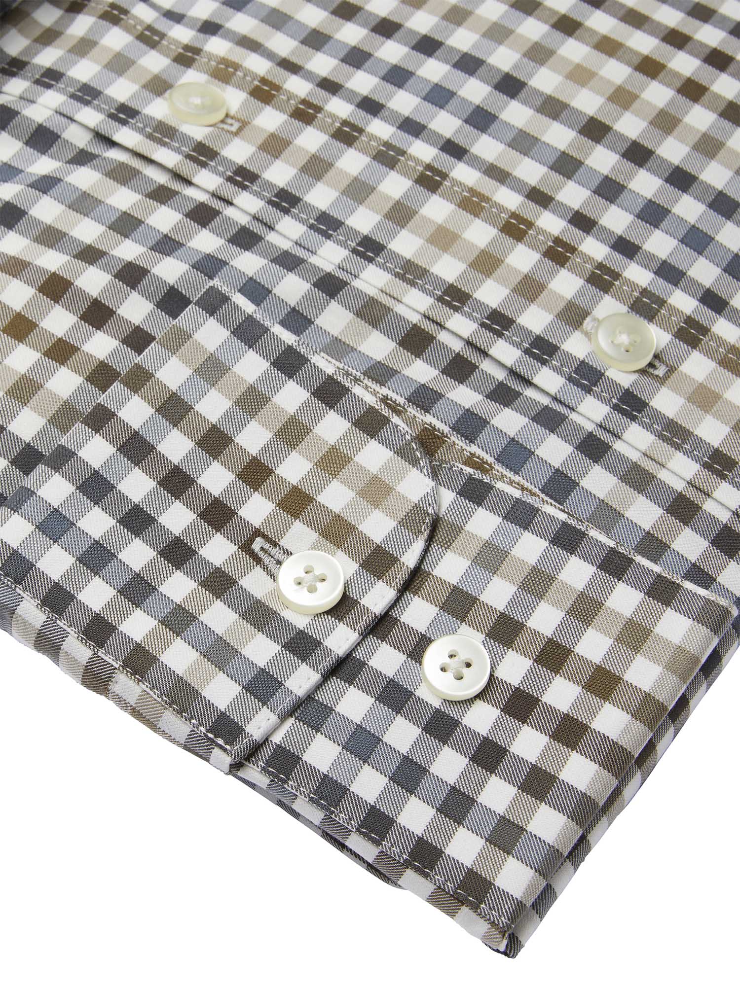 Belmont Regular Fit Shirt Men - Leather Brown Checked - 4