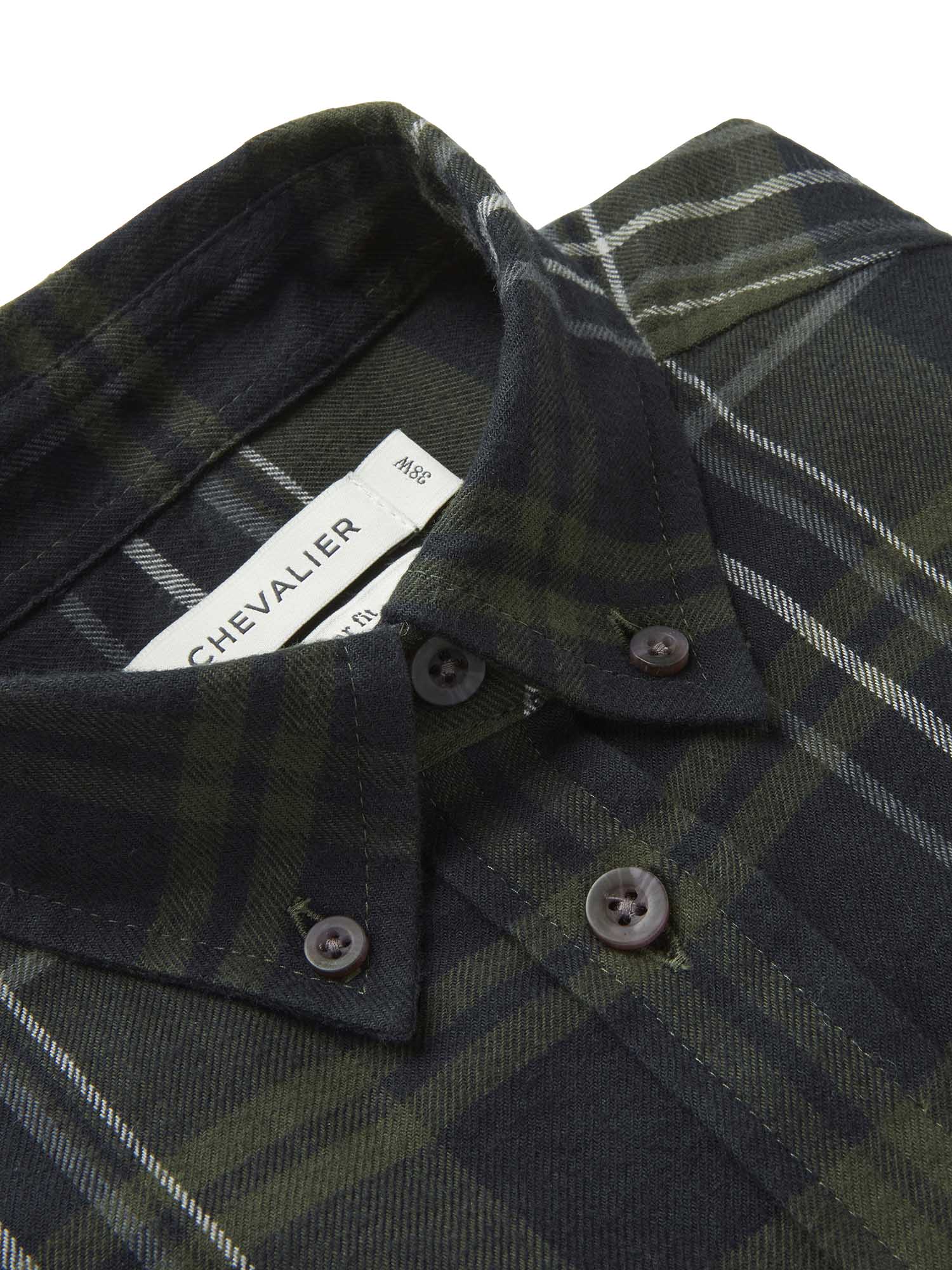 Heron Flannel Shirt Women - October Green Checked - 3