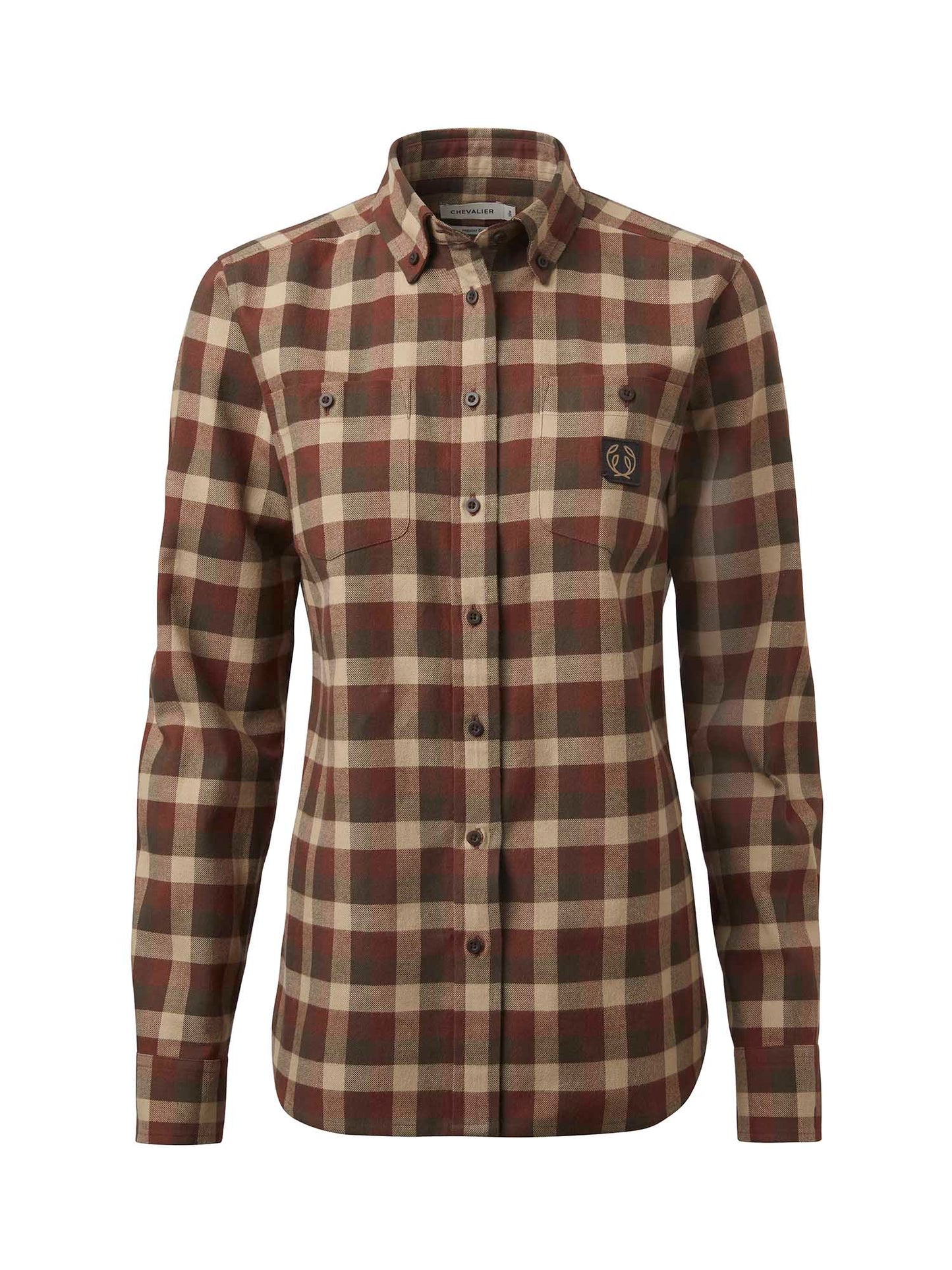 Heron Flannel Shirt Women - Holly Green Checked - 1