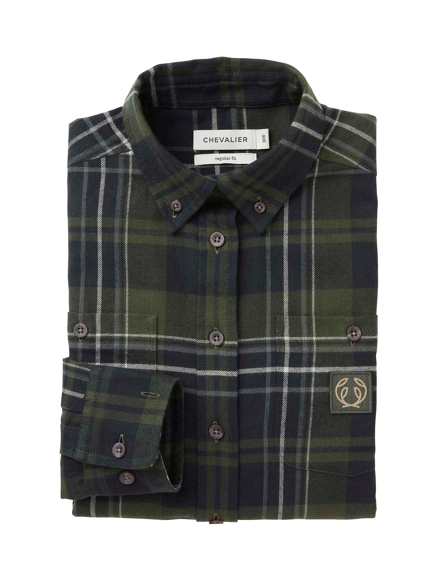 Heron Flannel Shirt Women - October Green Checked - 2