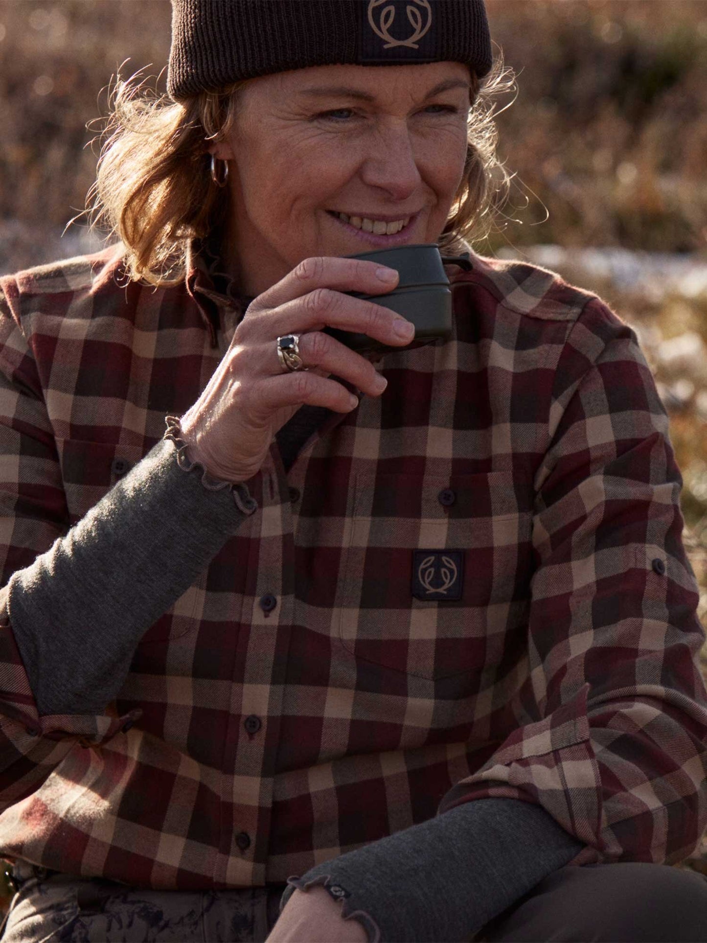Heron Flannel Shirt Women - Holly Green Checked - 20