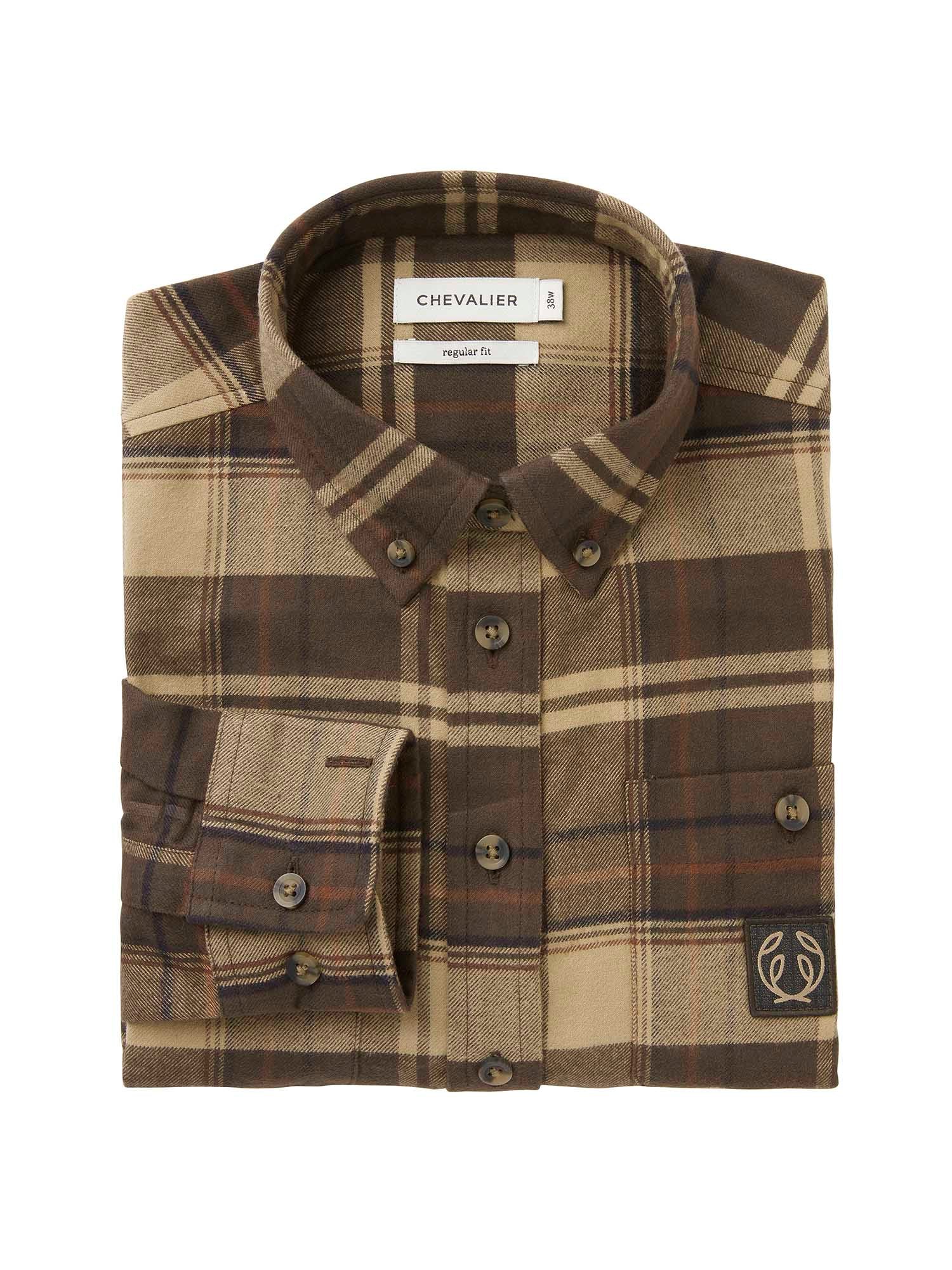 Heron Flannel Shirt Women - Soil Brown Checked - 2
