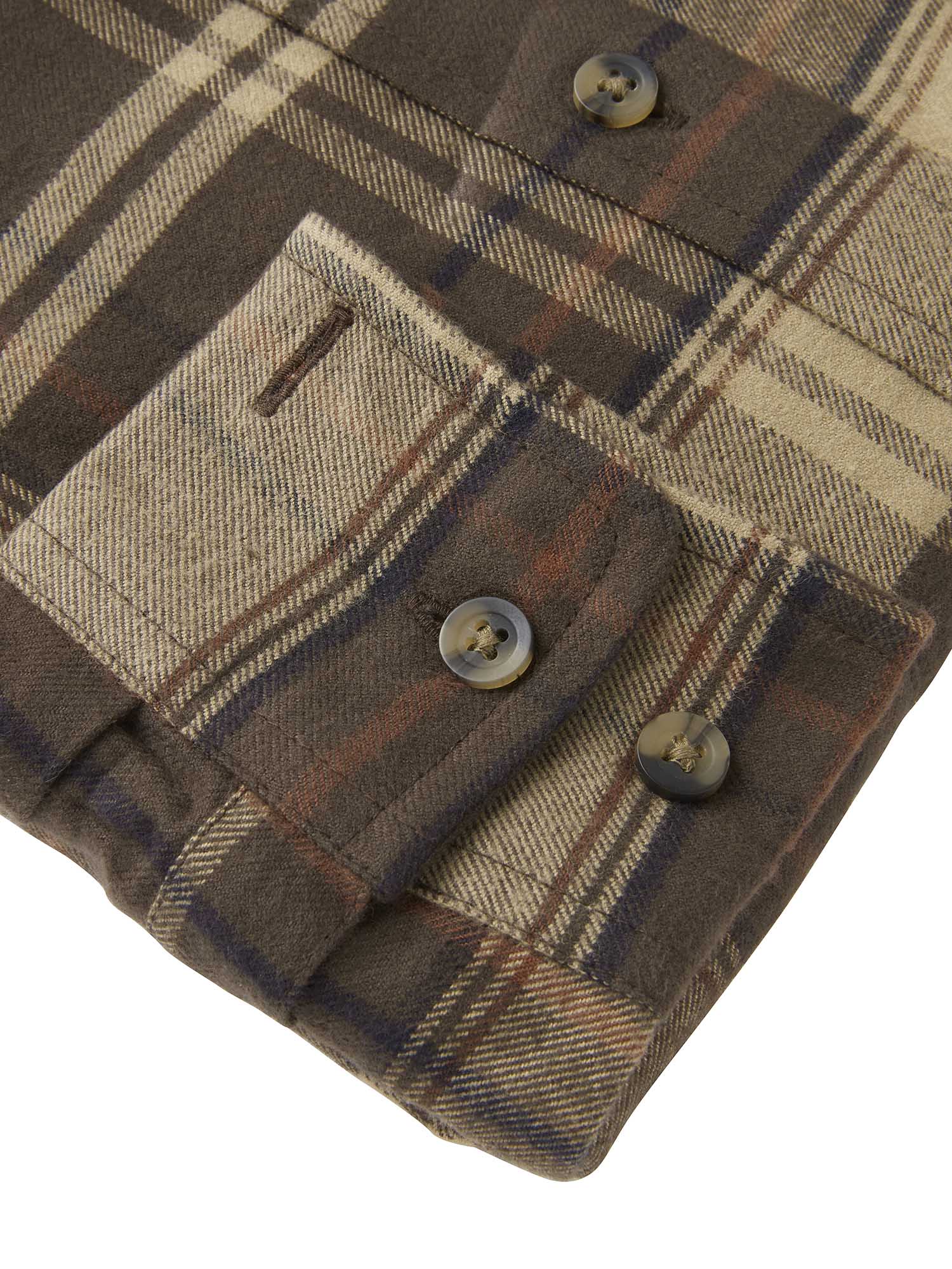 Heron Flannel Shirt Women - Soil Brown Checked - 4