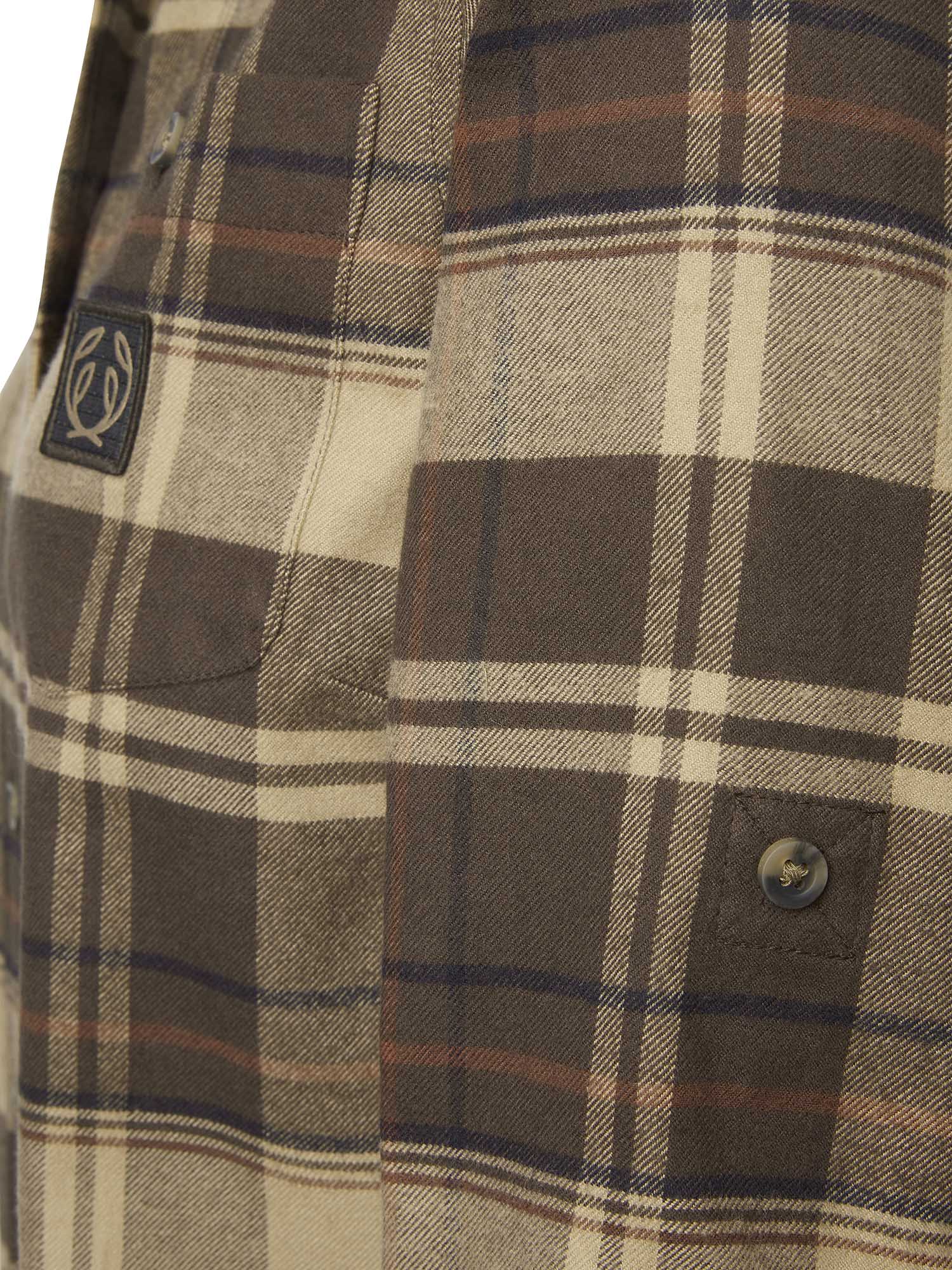 Heron Flannel Shirt Women - Soil Brown Checked - 5