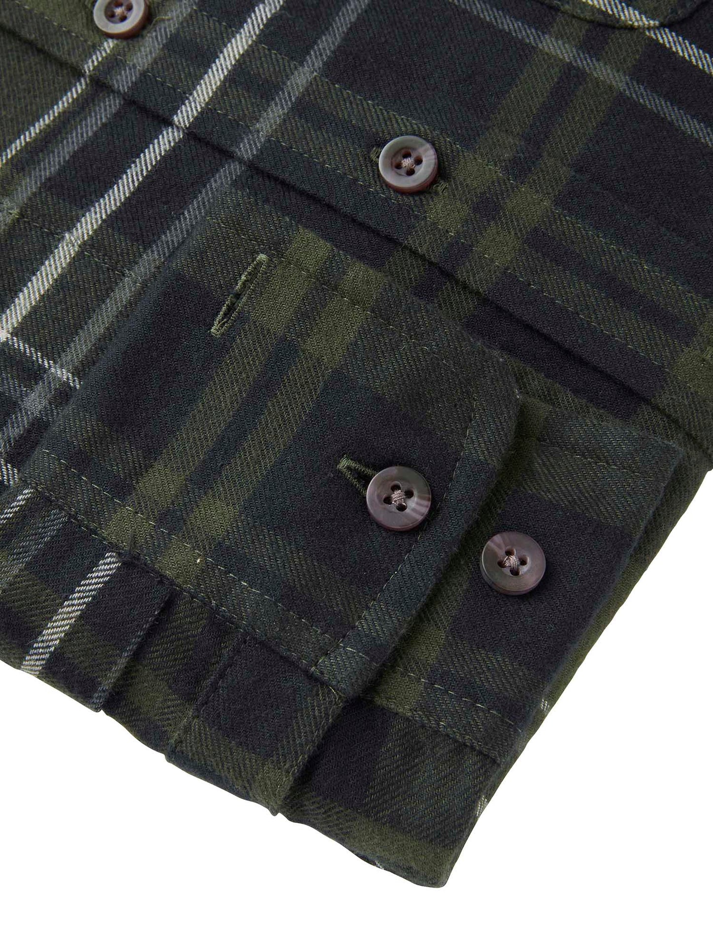 Heron Flannel Shirt Women - October Green Checked - 4