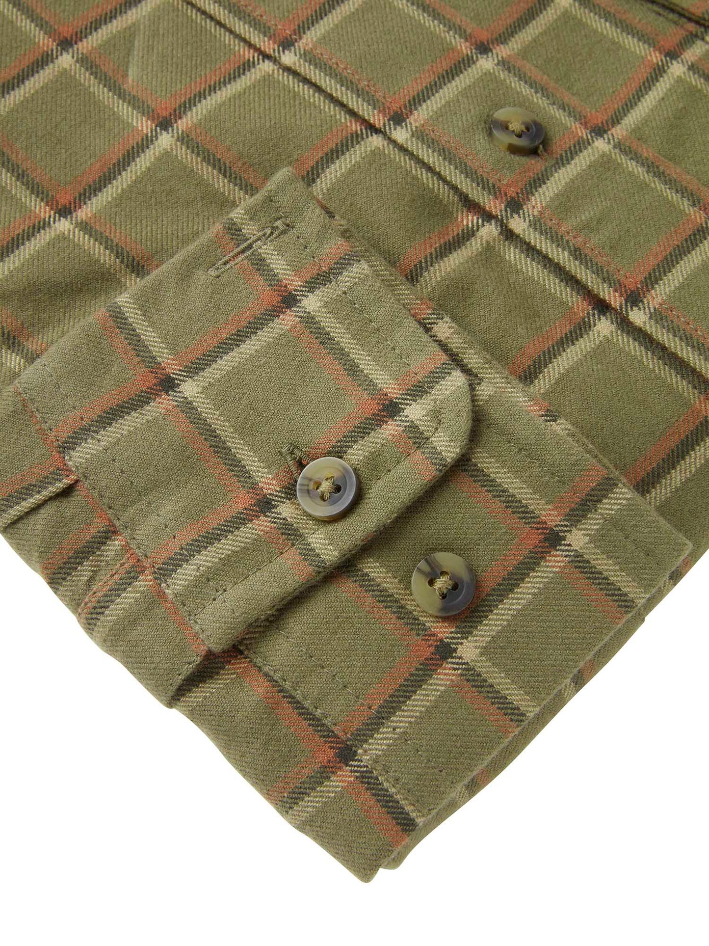 Heron Flannel Shirt Men - Field Green Checked - 4