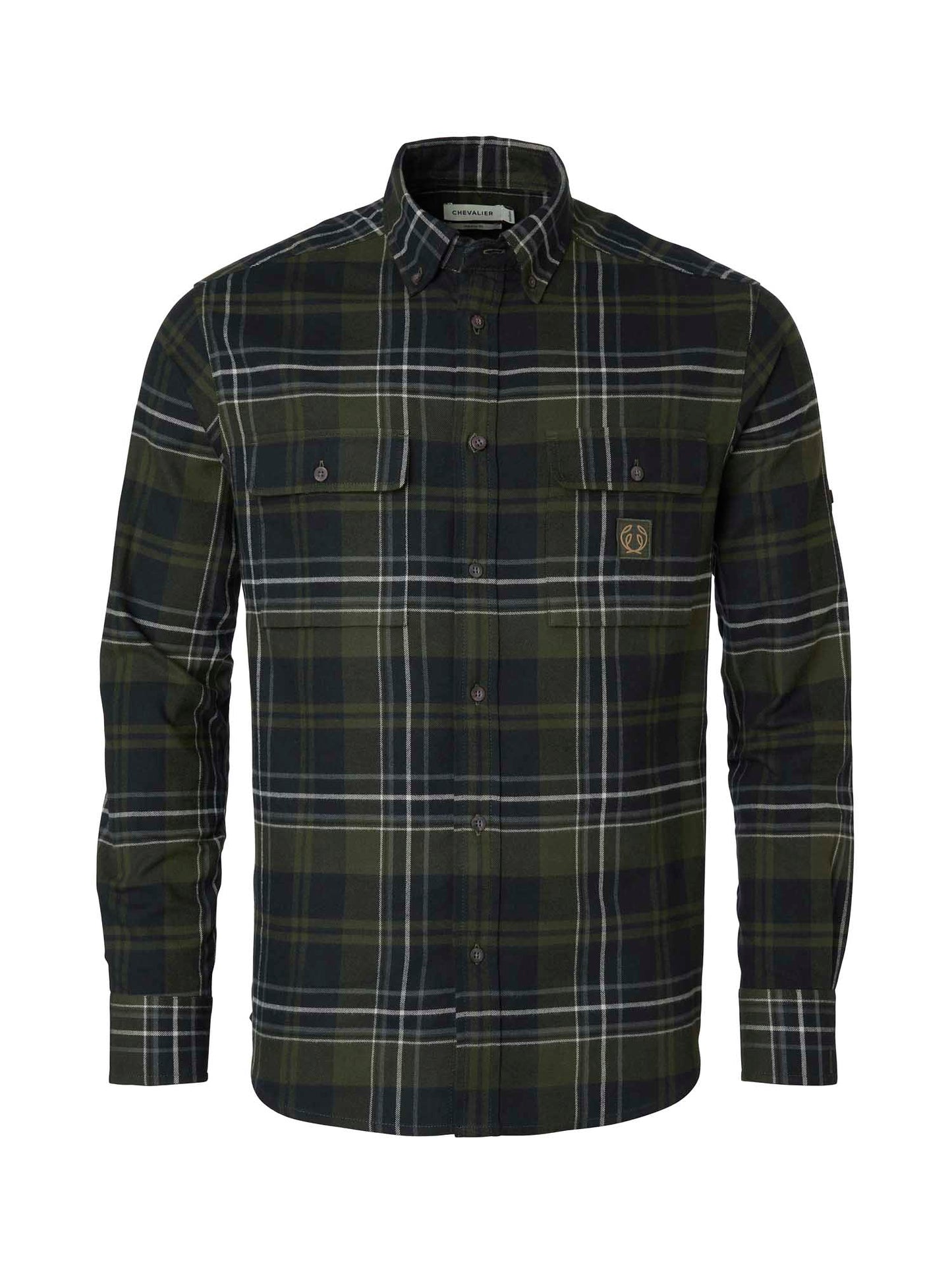 Heron Flannel Shirt Men - October Green Checked - 1