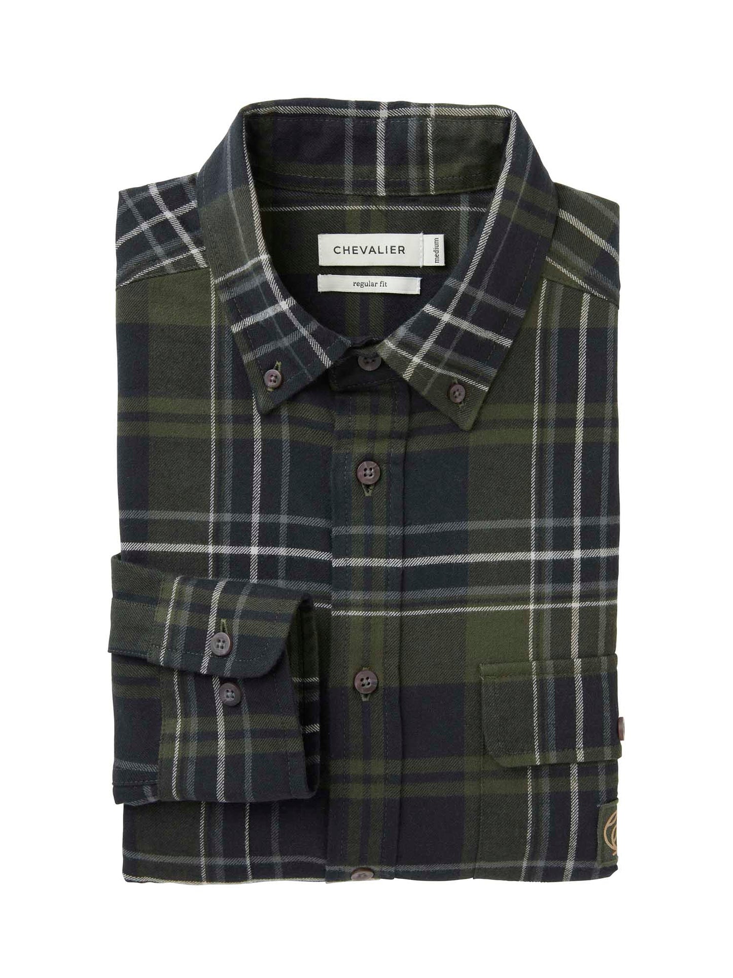 Heron Flannel Shirt Men - October Green Checked - 2