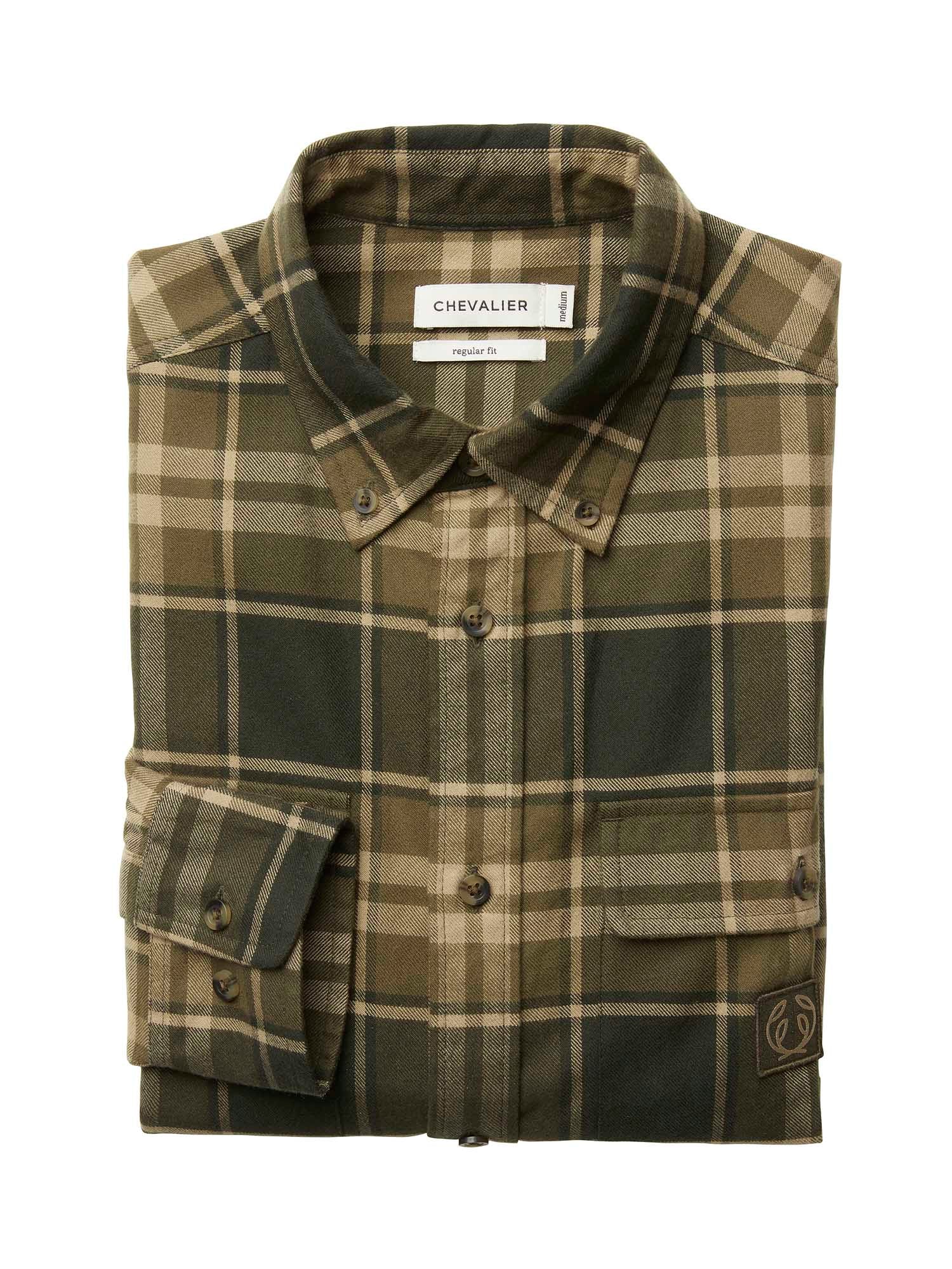 Heron Flannel Shirt Men - Evergreen Checked - 2