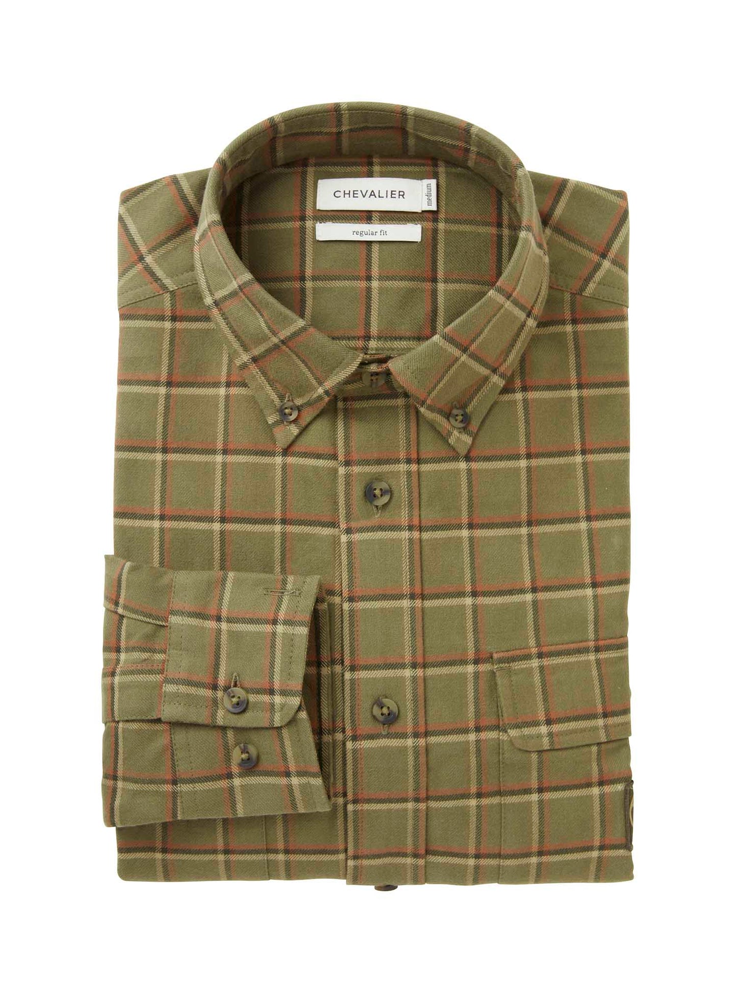 Heron Flannel Shirt Men - Field Green Checked - 2