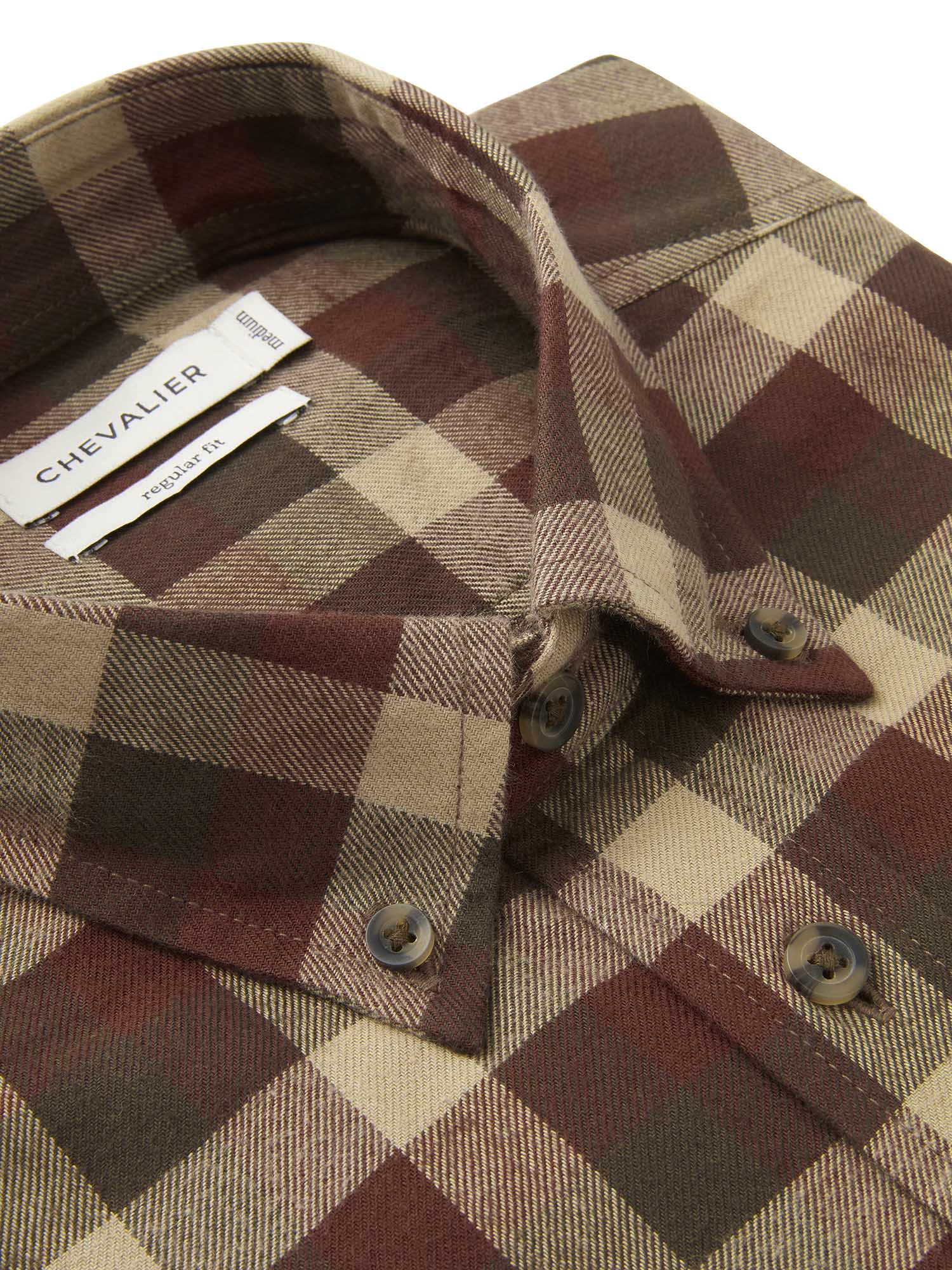 Heron Flannel Shirt Men - Holly Green Checked - 3