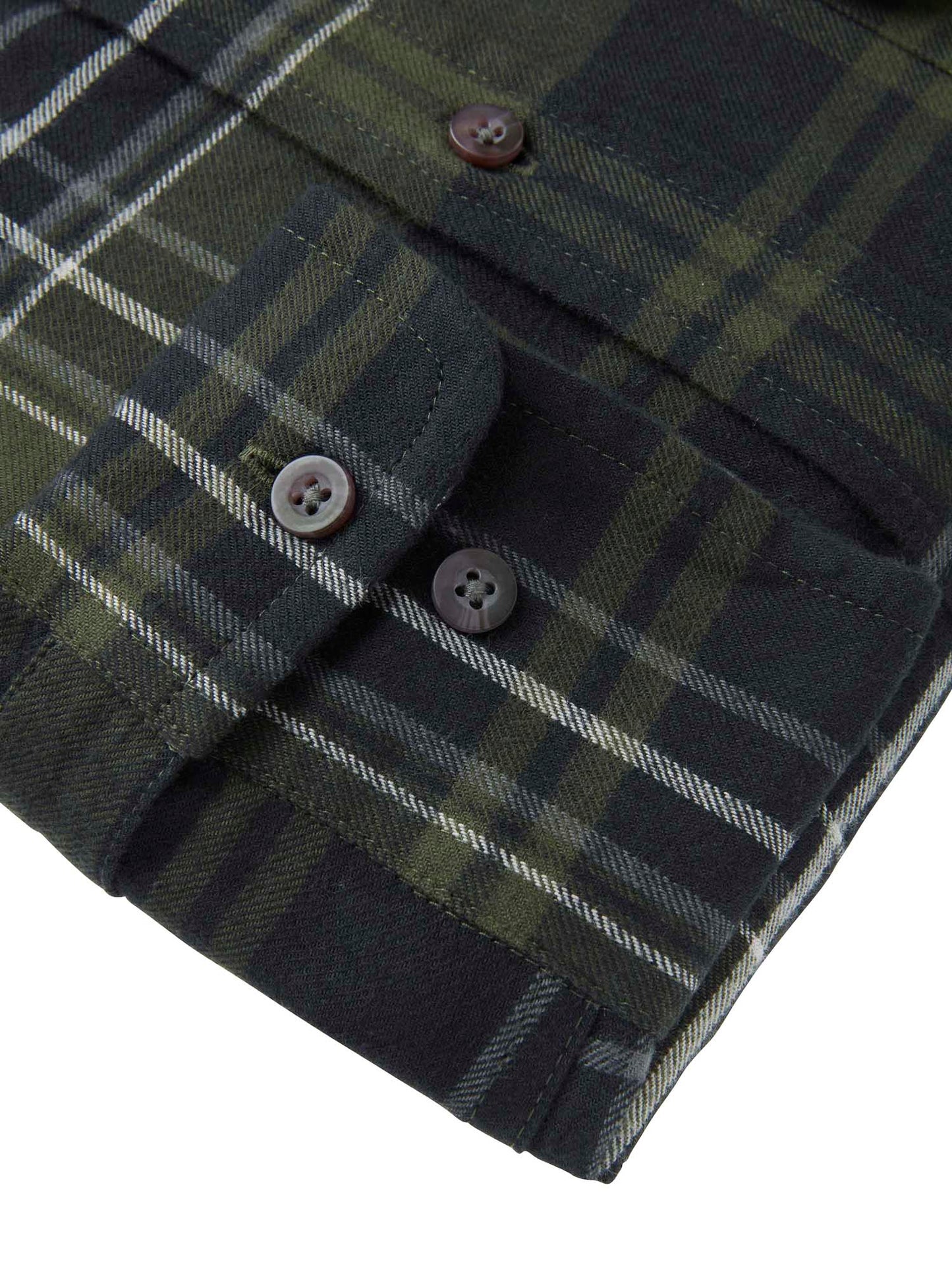 Heron Flannel Shirt Men - October Green Checked - 4