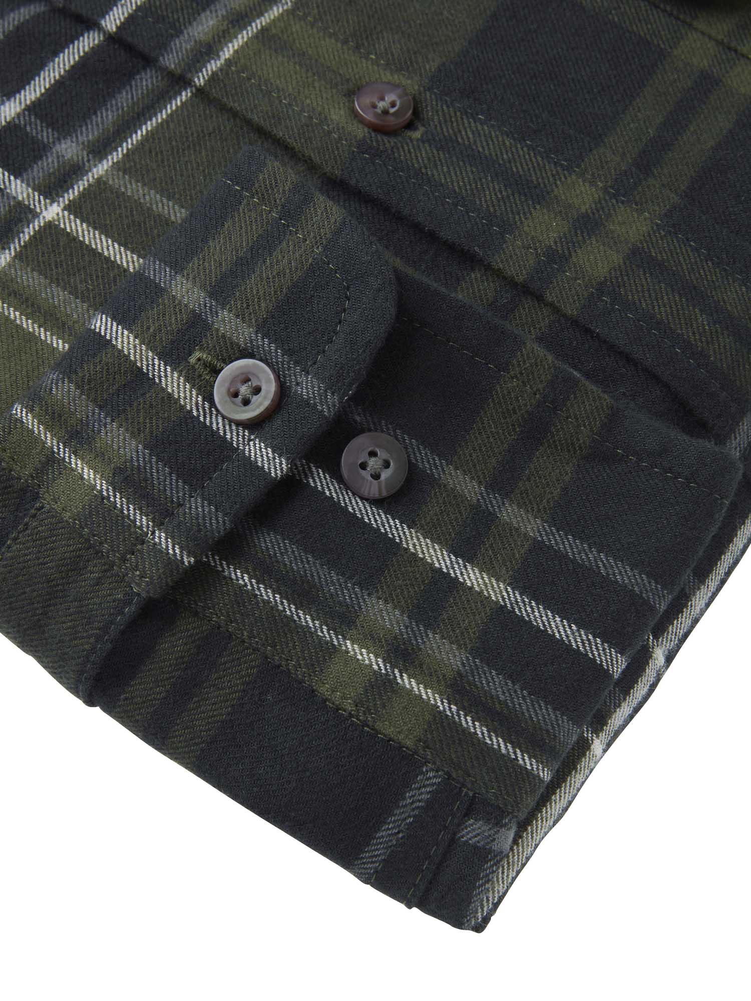Heron Flannel Shirt Men - October Green Checked - 4