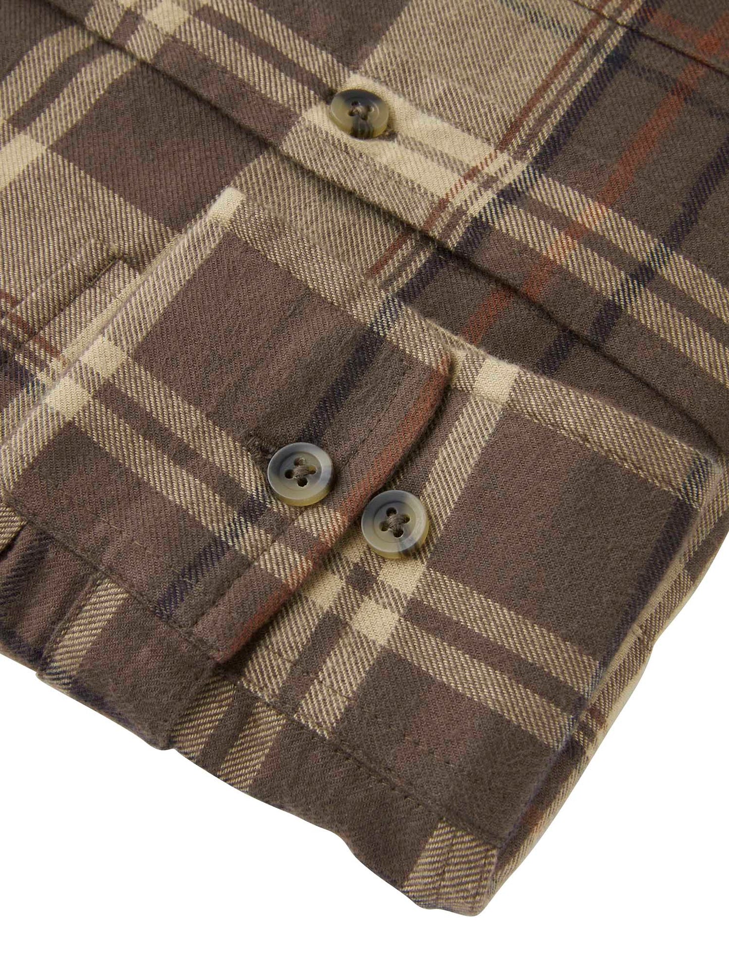 Heron Flannel Shirt Men - Soil Brown Checked - 4
