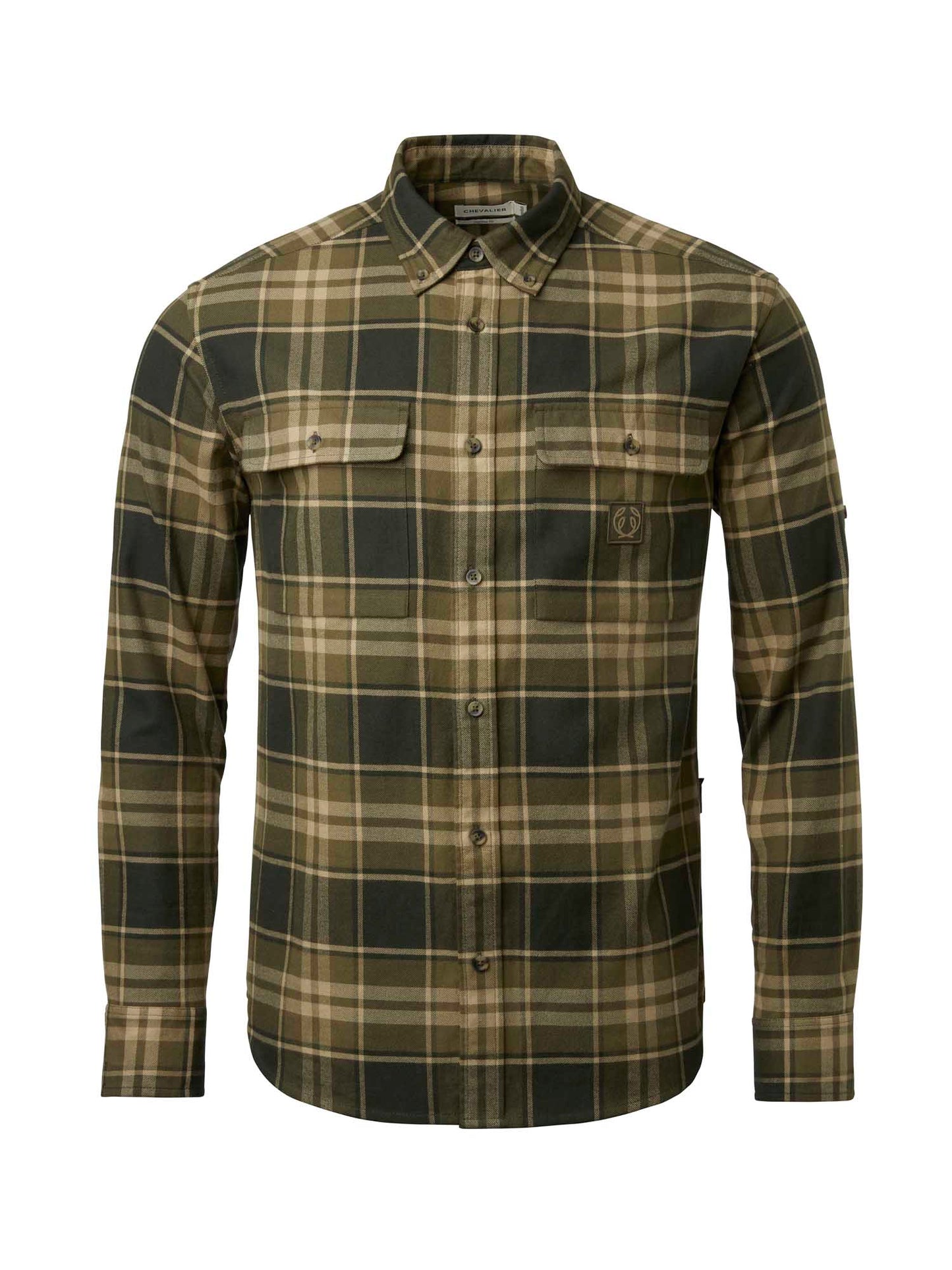Heron Flannel Shirt Men - Evergreen Checked - 1