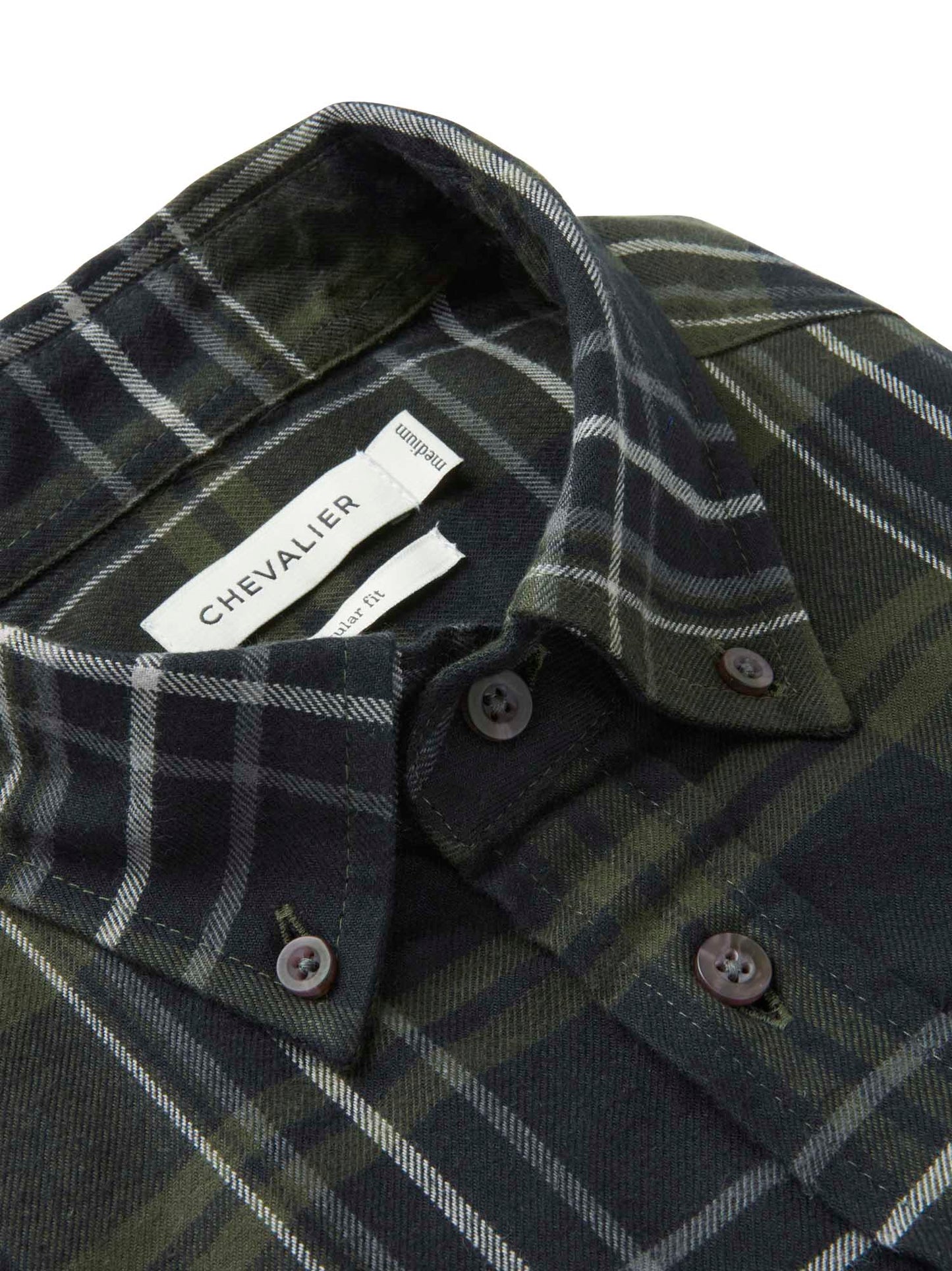 Heron Flannel Shirt Men - October Green Checked - 3