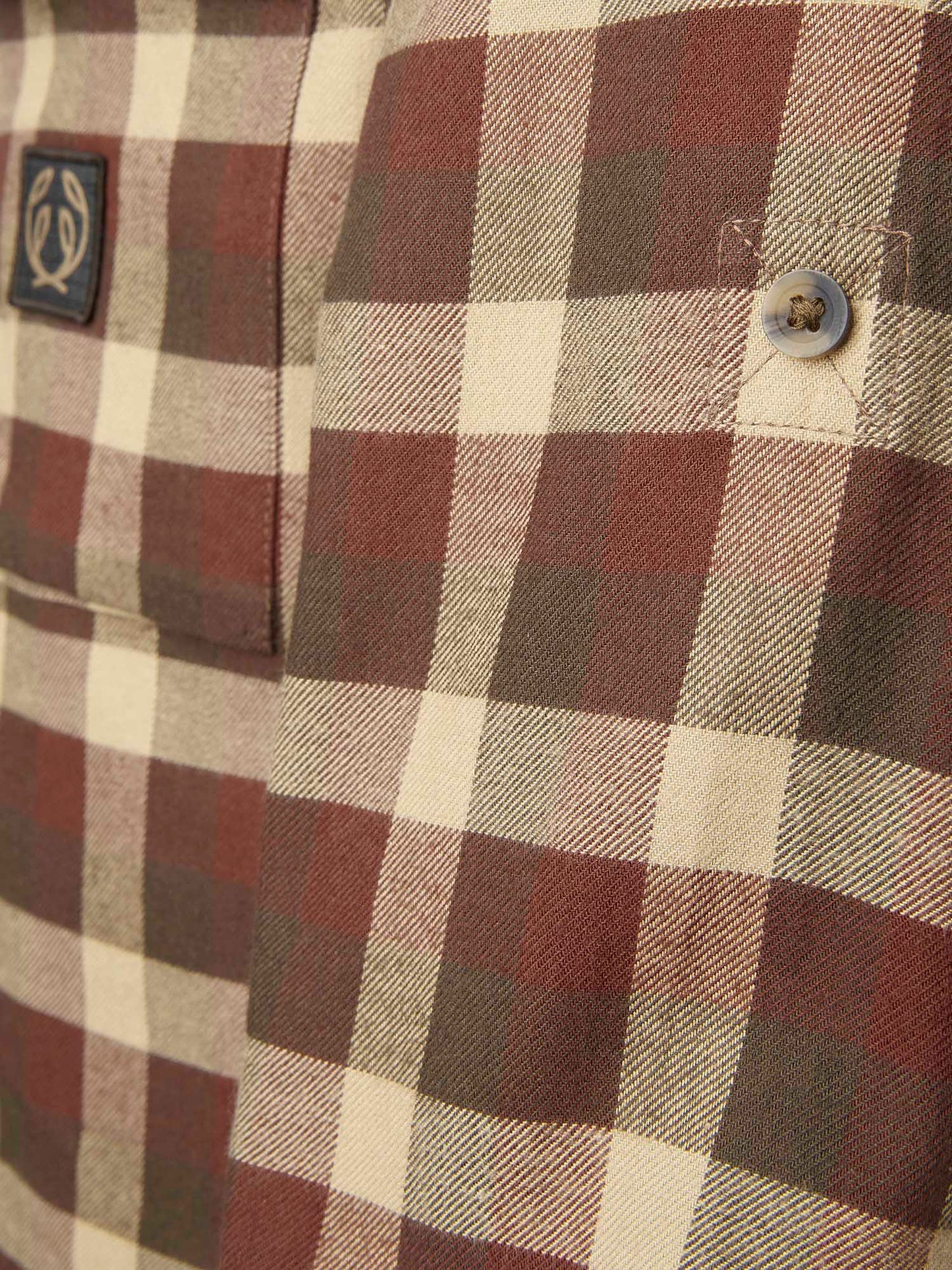 Heron Flannel Shirt Men - Holly Green Checked - 5