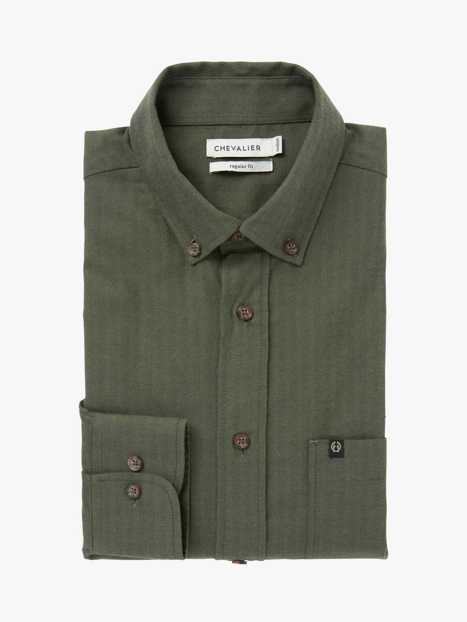 Dalby Regular Fit Shirt Men - Dark Green - 2