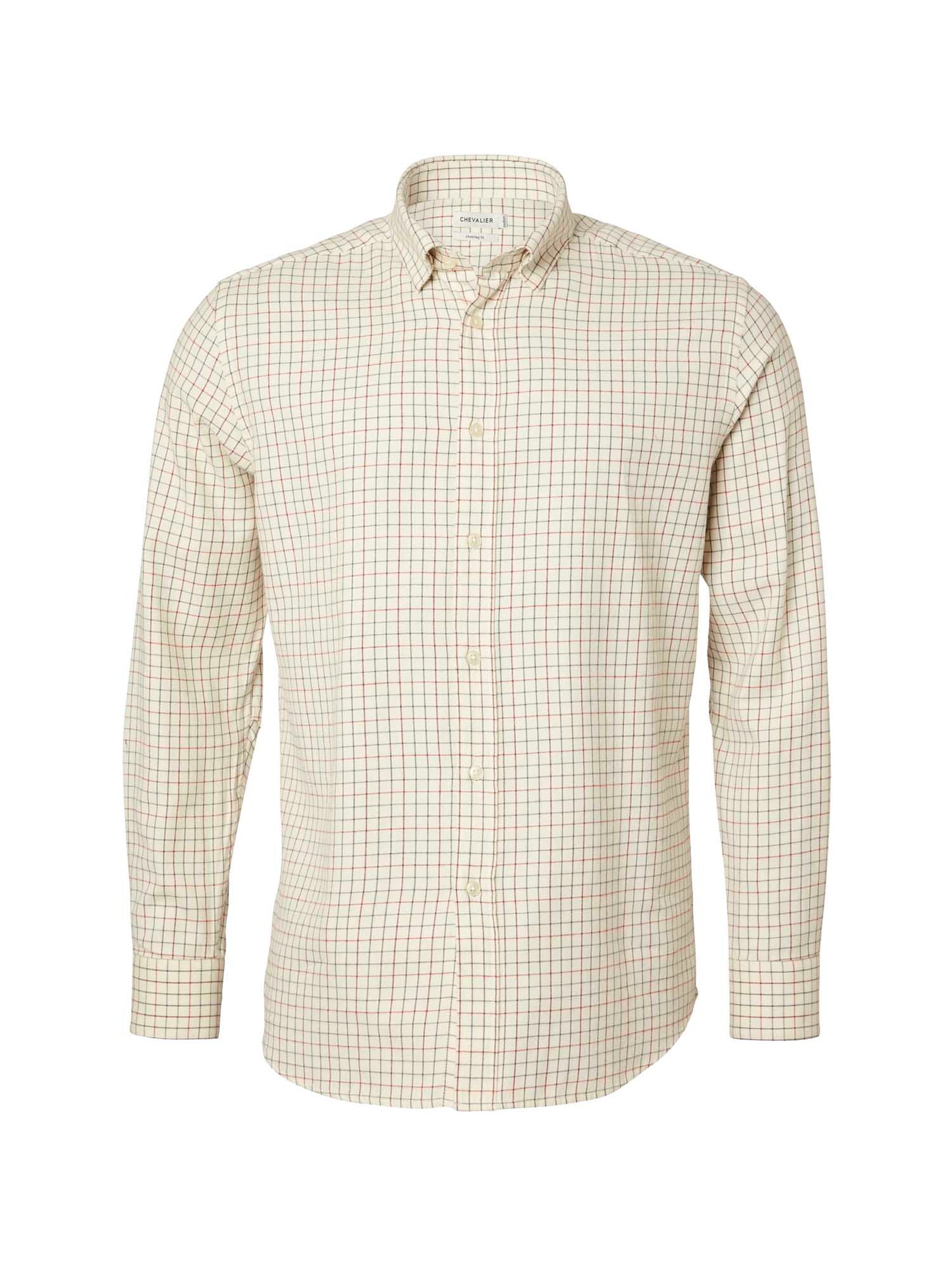 Redway Shooting Fit Wool Shirt Men - Dark Red Tattersall - 1