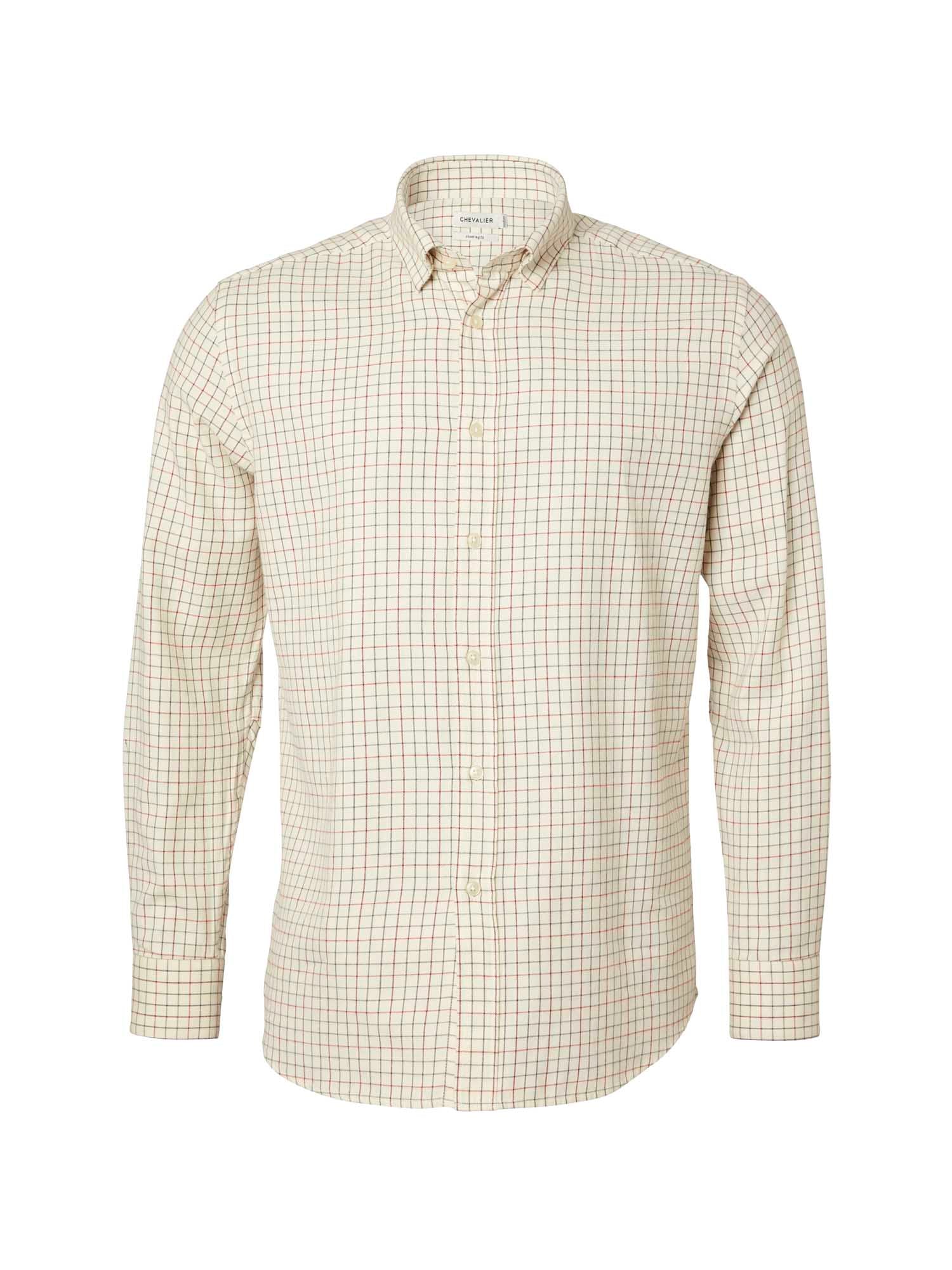 Redway Shooting Fit Wool Shirt Men - Dark Red Tattersall - 1