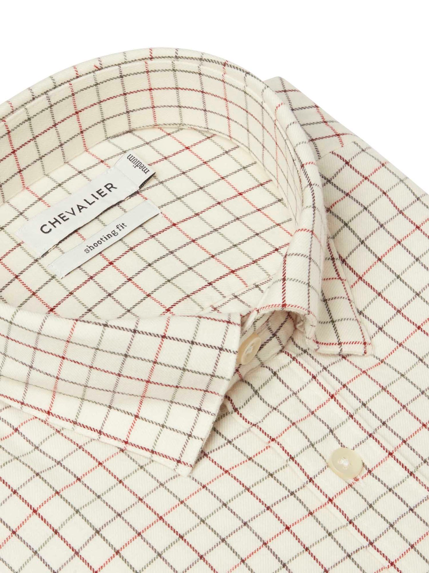 Redway Shooting Fit Wool Shirt Men - Dark Red Tattersall - 3