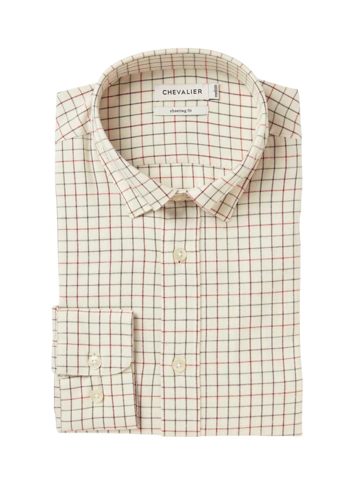 Redway Shooting Fit Wool Shirt Men - Dark Red Tattersall - 2