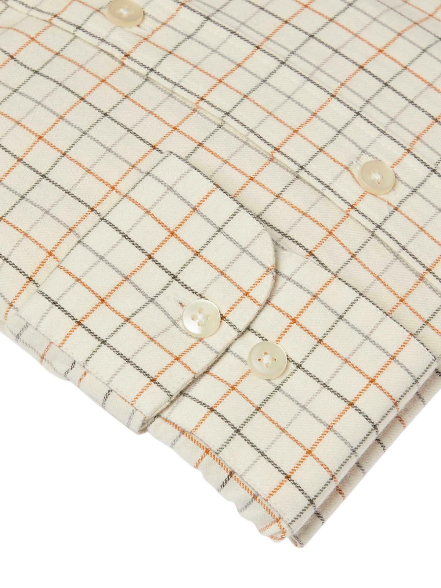 Redway Shooting Fit Wool Shirt Men - Cloudberry Yellow Tattersall - 4