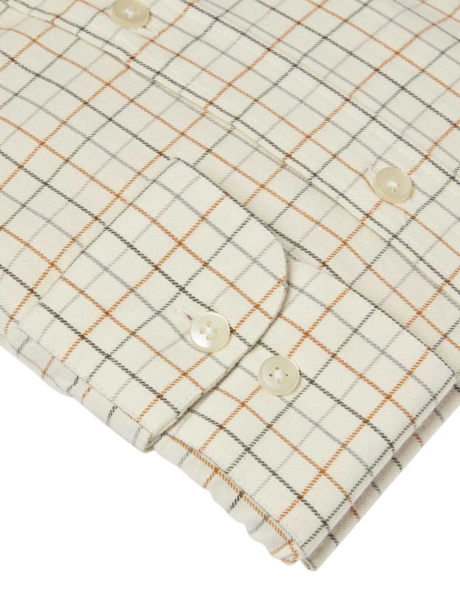 Redway Shooting Fit Wool Shirt Men - Cloudberry Yellow Tattersall - 4