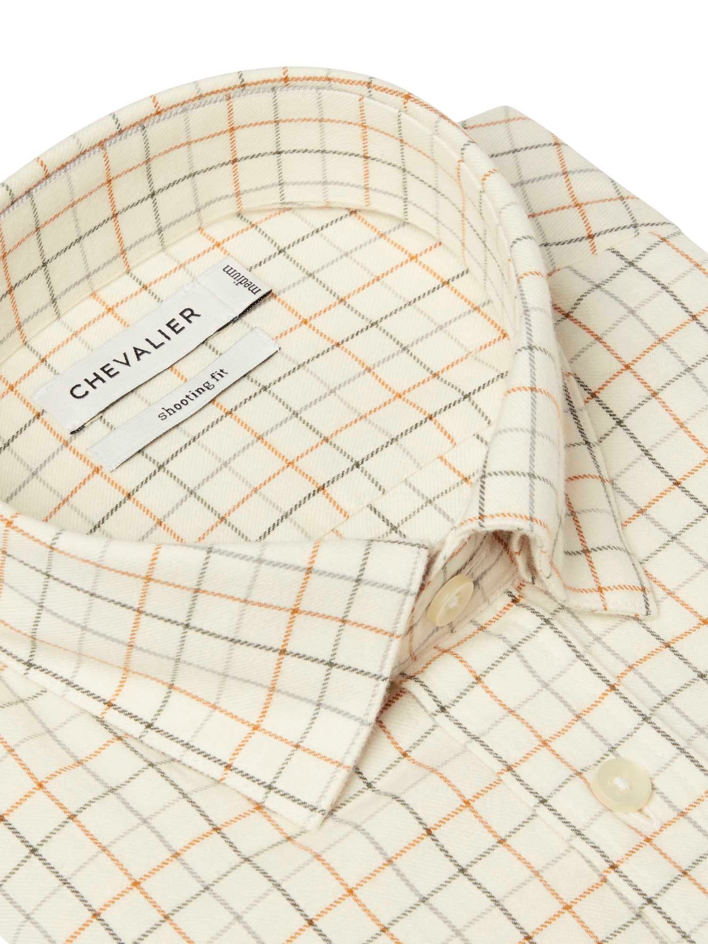 Redway Shooting Fit Wool Shirt Men - Cloudberry Yellow Tattersall - 3