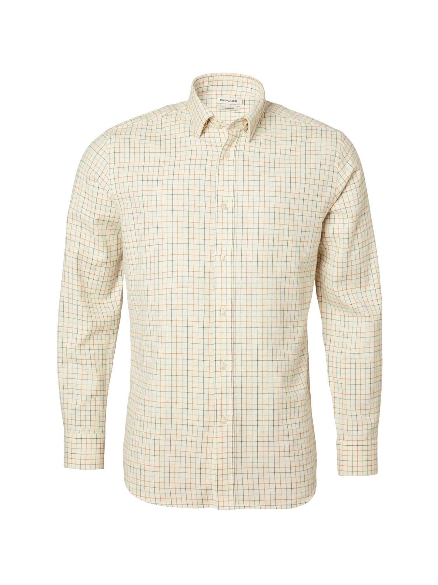 Redway Shooting Fit Wool Shirt Men - Cloudberry Yellow Tattersall - 1