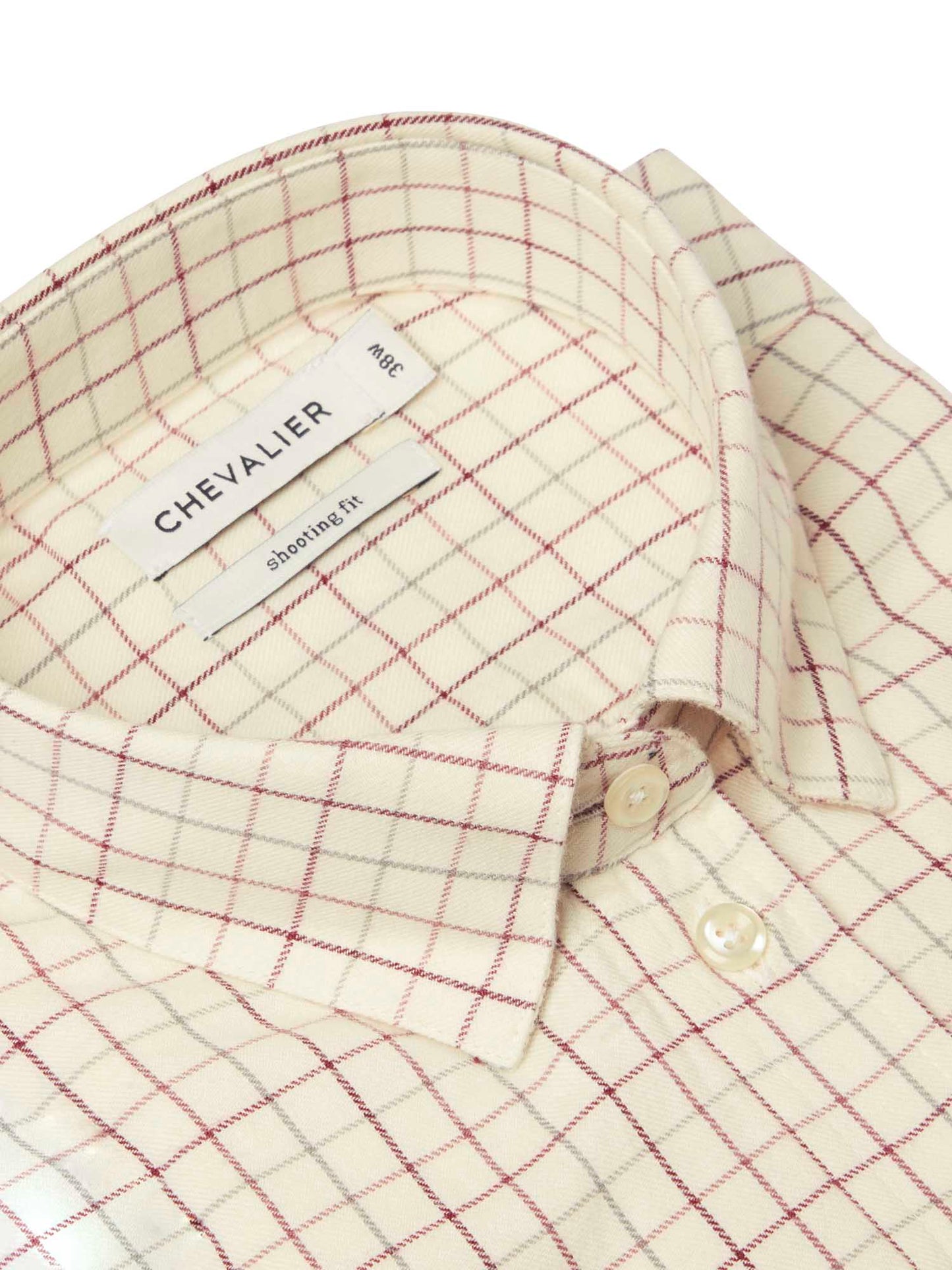 Dollis Shooting Fit Wool Shirt Women - Cherry Red Tattersall - 3