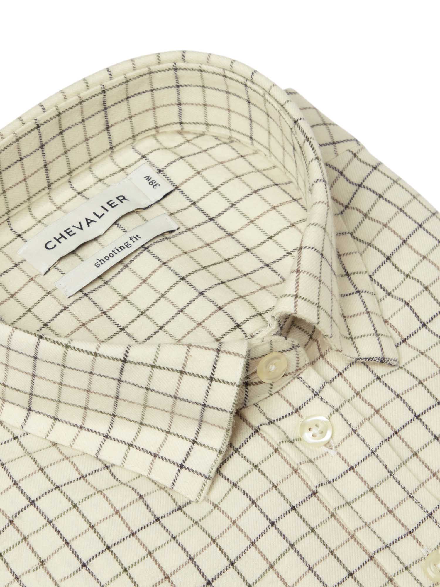 Dollis Shooting Fit Wool Shirt Women - Soft Green Tattersall - 3