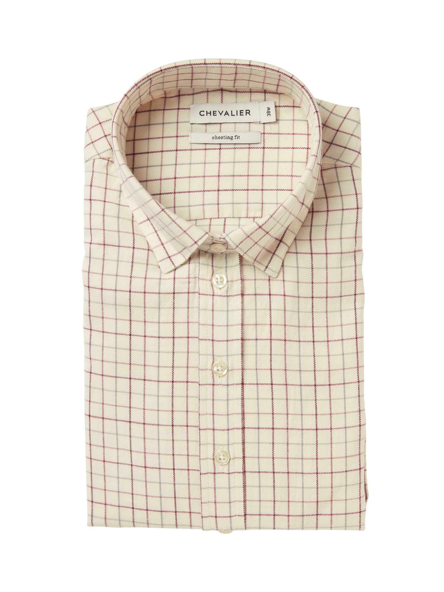 Dollis Shooting Fit Wool Shirt Women - Cherry Red Tattersall - 2