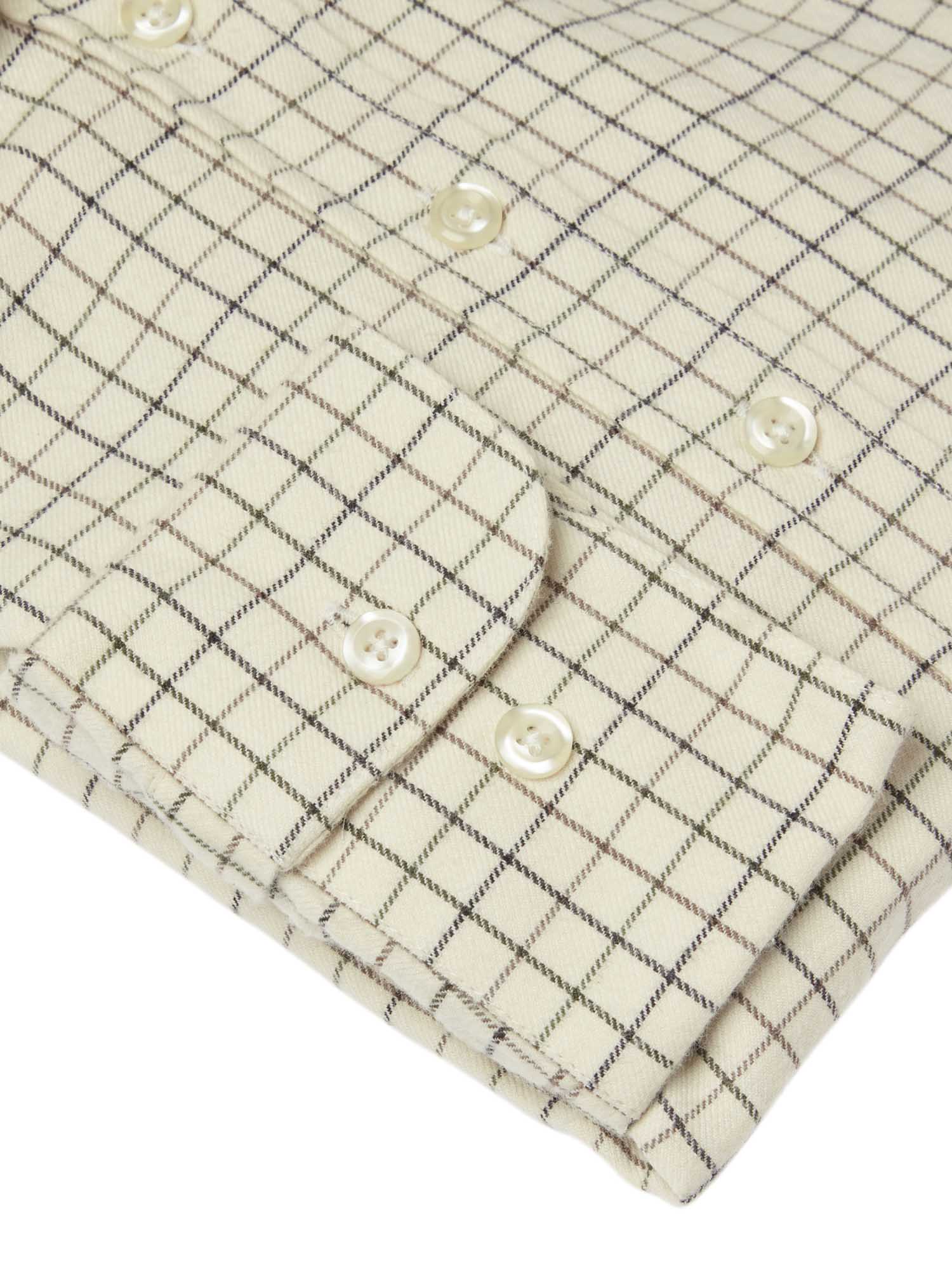 Dollis Shooting Fit Wool Shirt Women - Soft Green Tattersall - 4